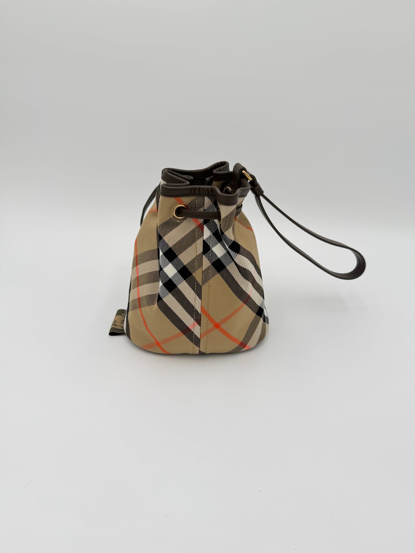 Handbag Luxury Designer By Burberry In Plaid Pattern, Size:Small