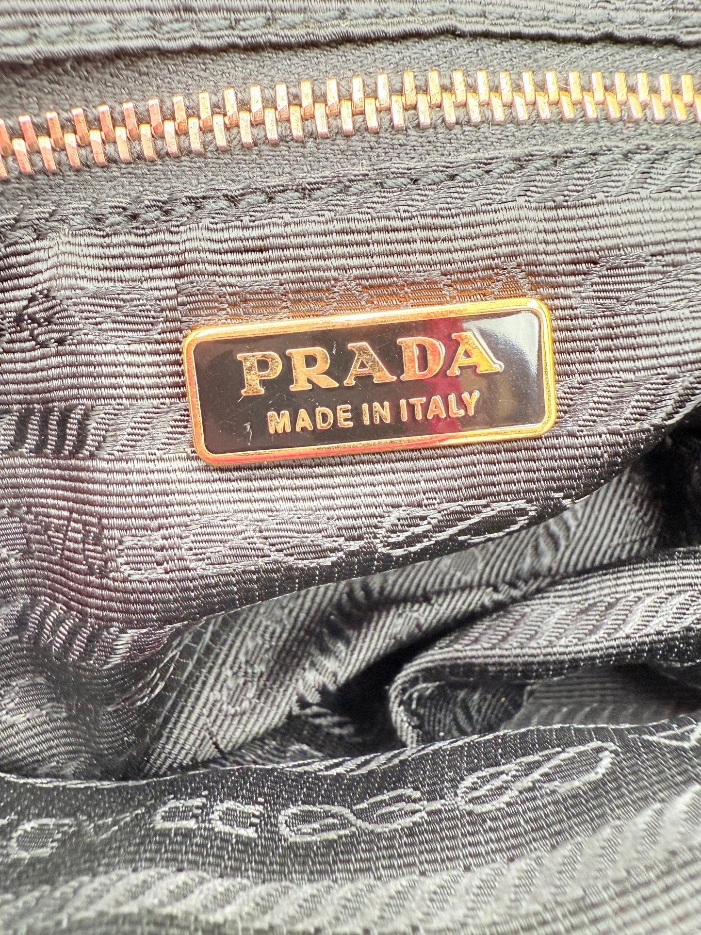 Handbag Luxury Designer By Prada In Black, Size:Small