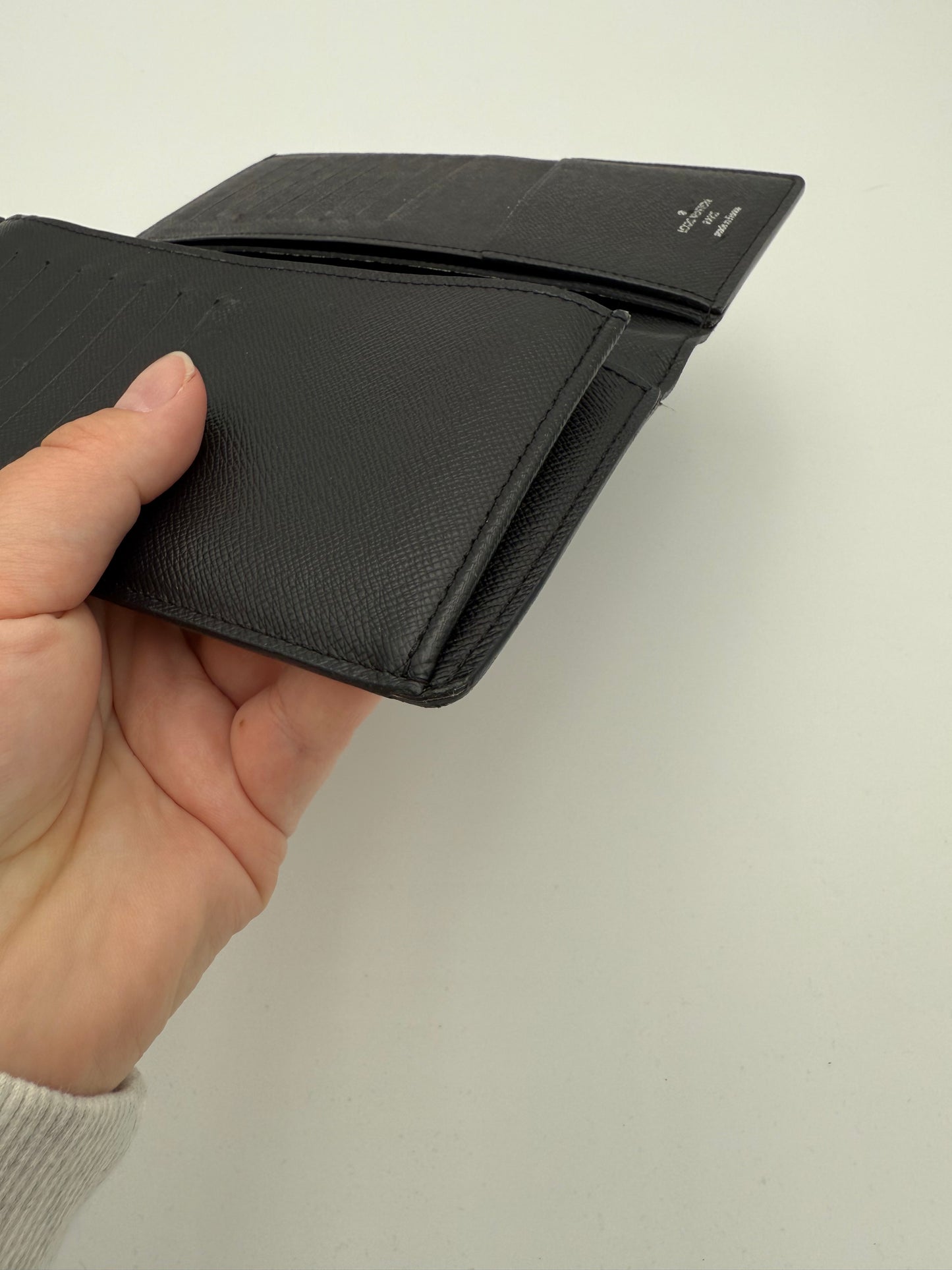Wallet Luxury Designer By Louis Vuitton In Black & Grey, Size:Large
