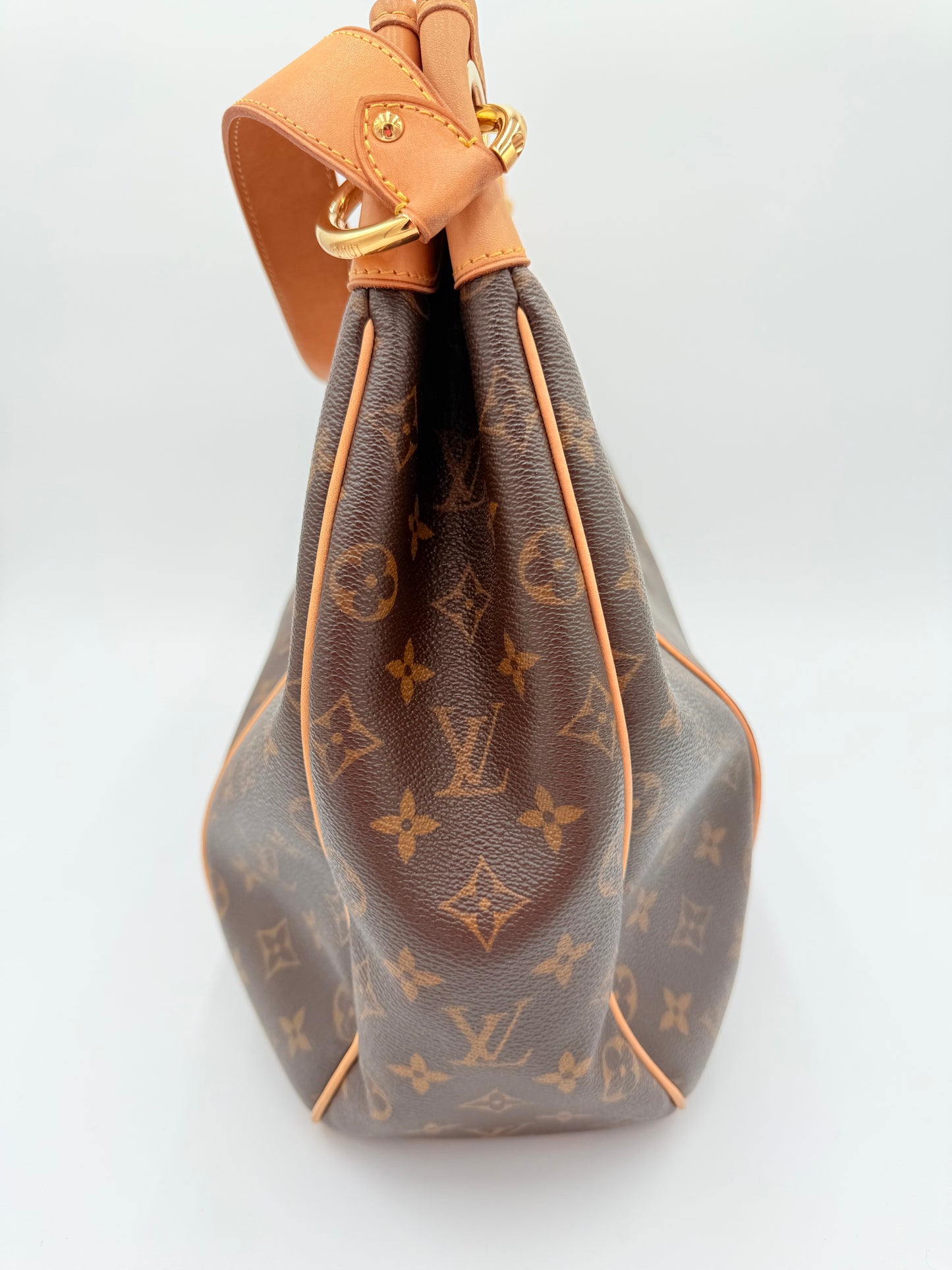 Handbag Luxury Designer By Louis Vuitton In Brown, Size:Large