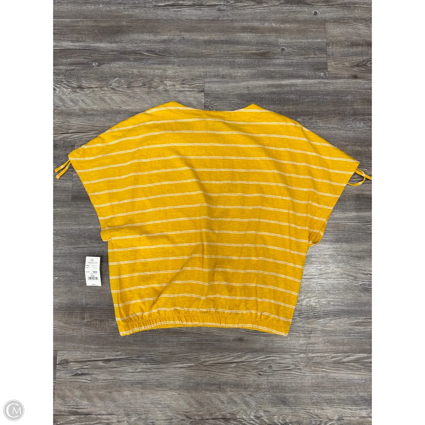 Top Short Sleeve By Marine Layer In Yellow, Size: L