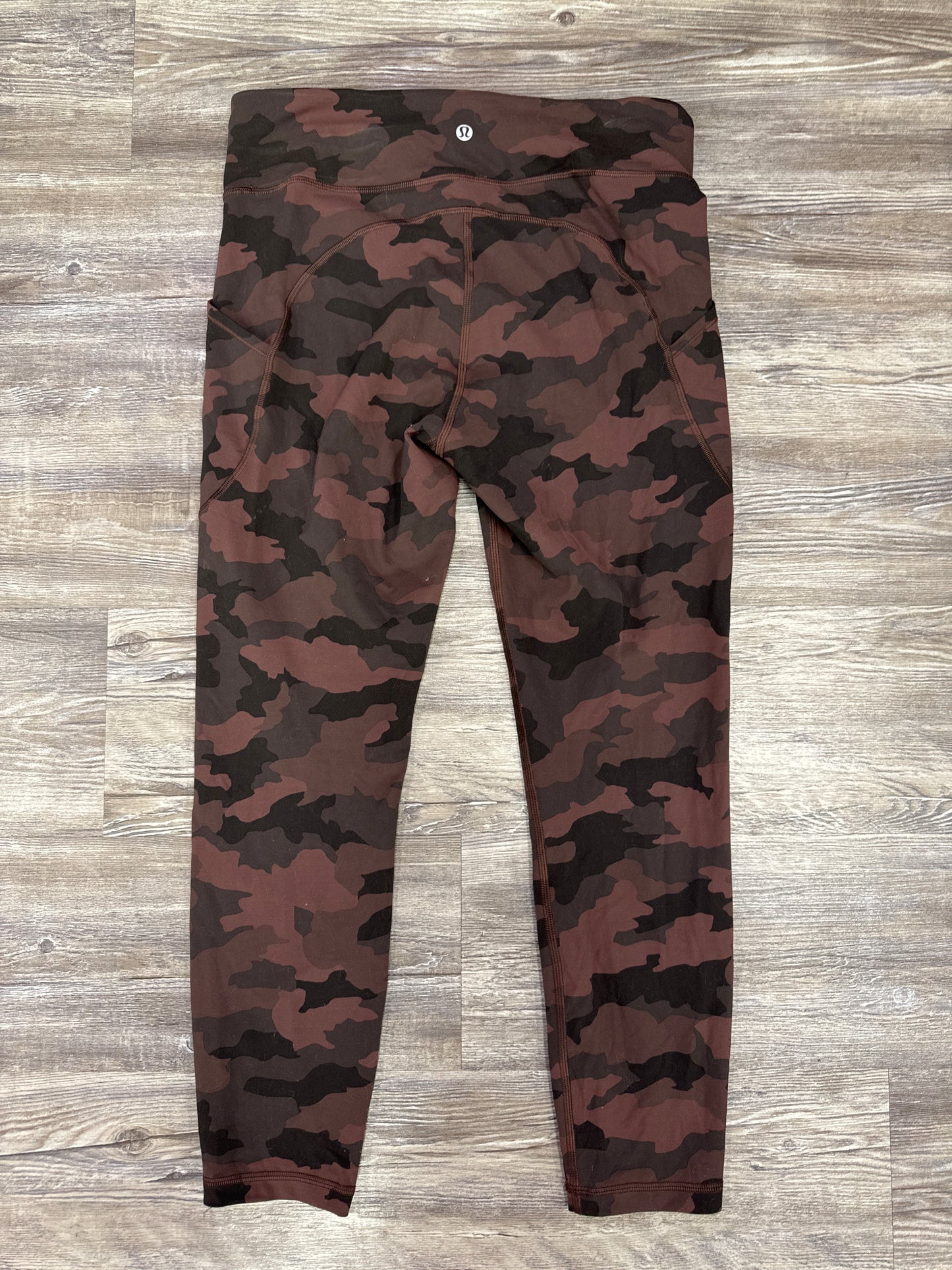 Athletic Leggings By Lululemon In Camouflage Print, Size: 10