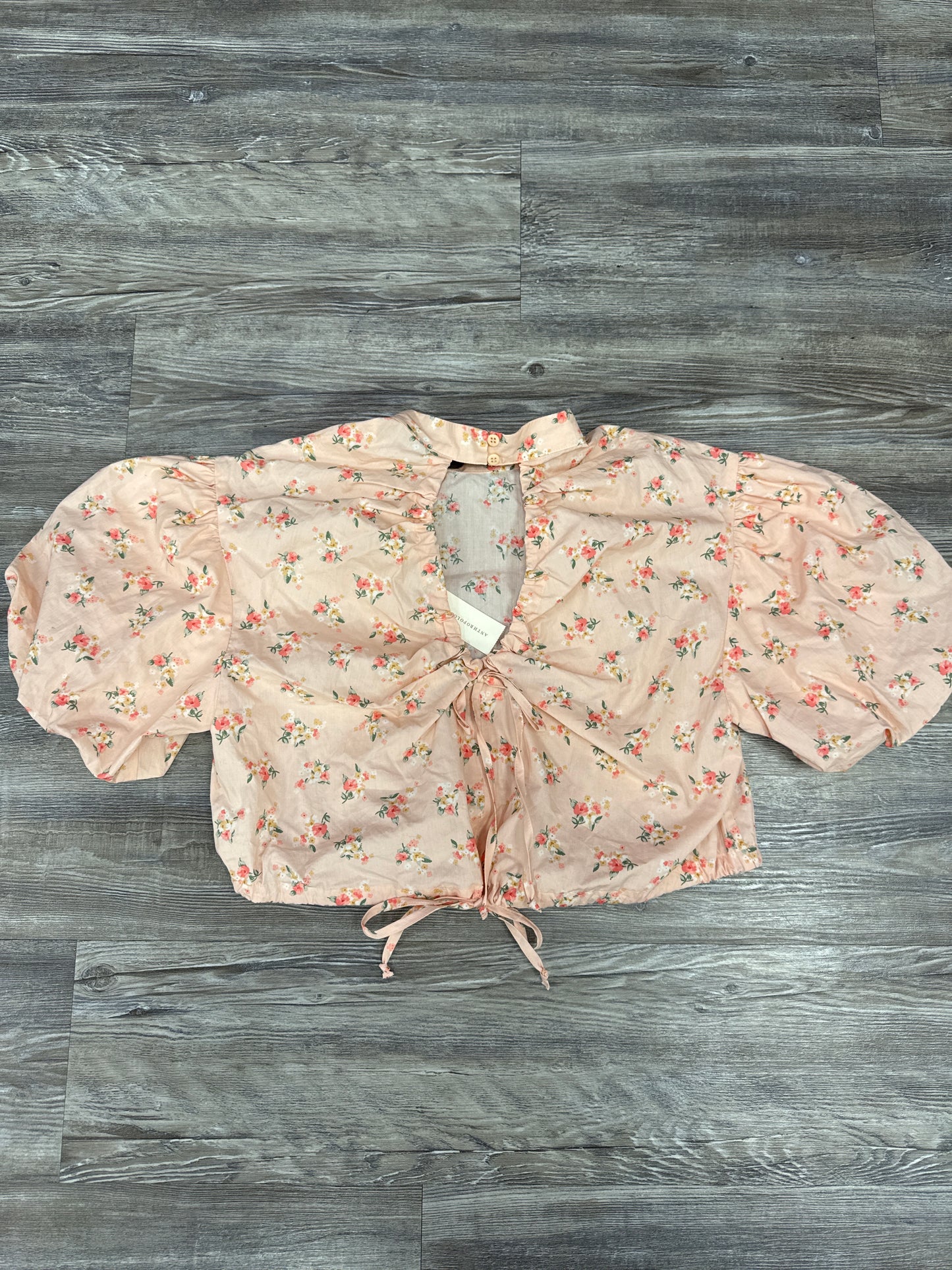 Top Short Sleeve By Anthropologie In Pink, Size: Xxs