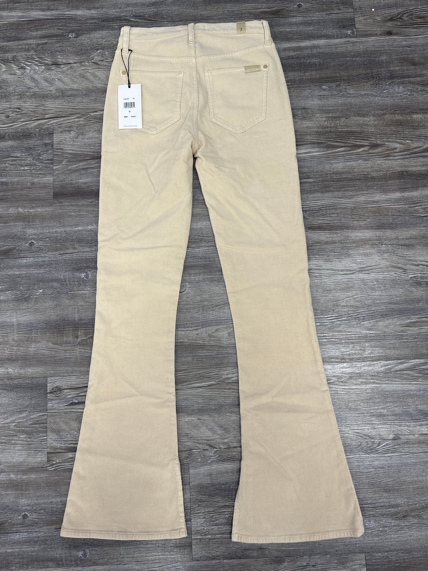 Pants Designer By 7 For All Mankind In Cream, Size: 0