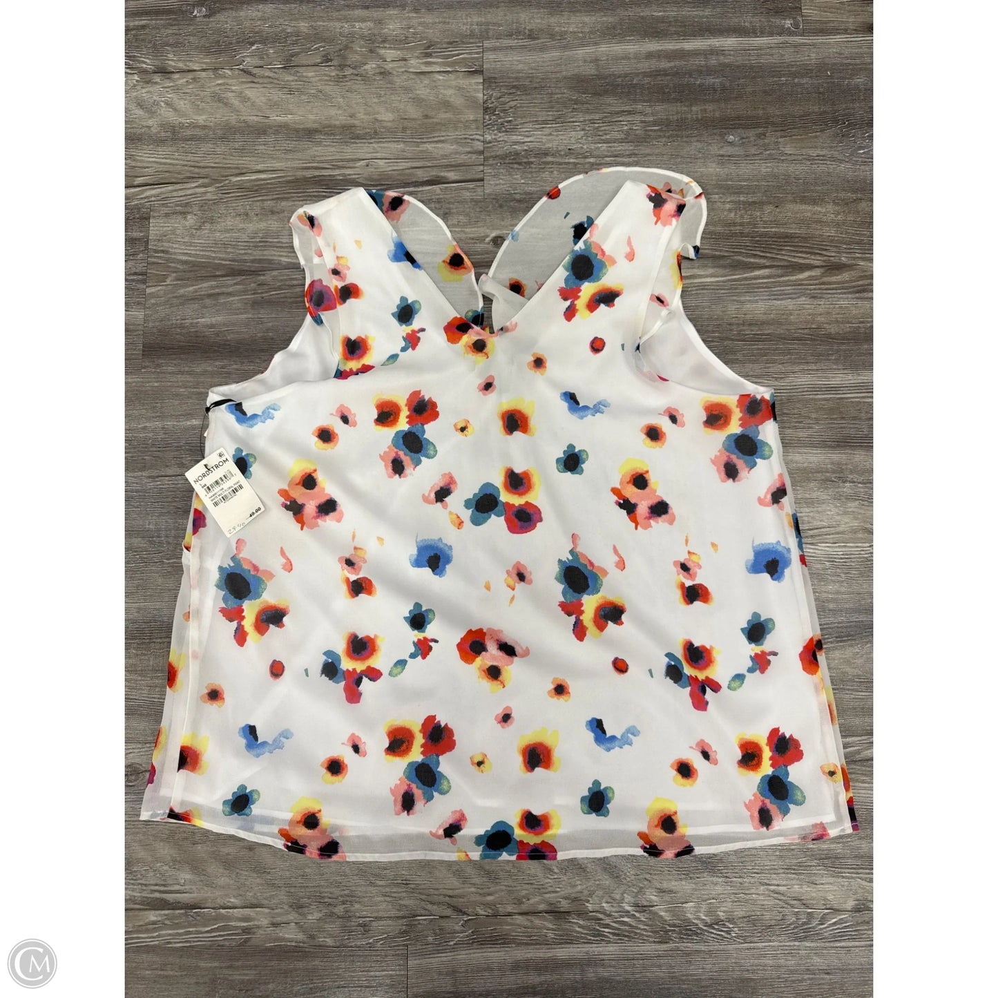 Top Sleeveless By Halogen In White, Size: L