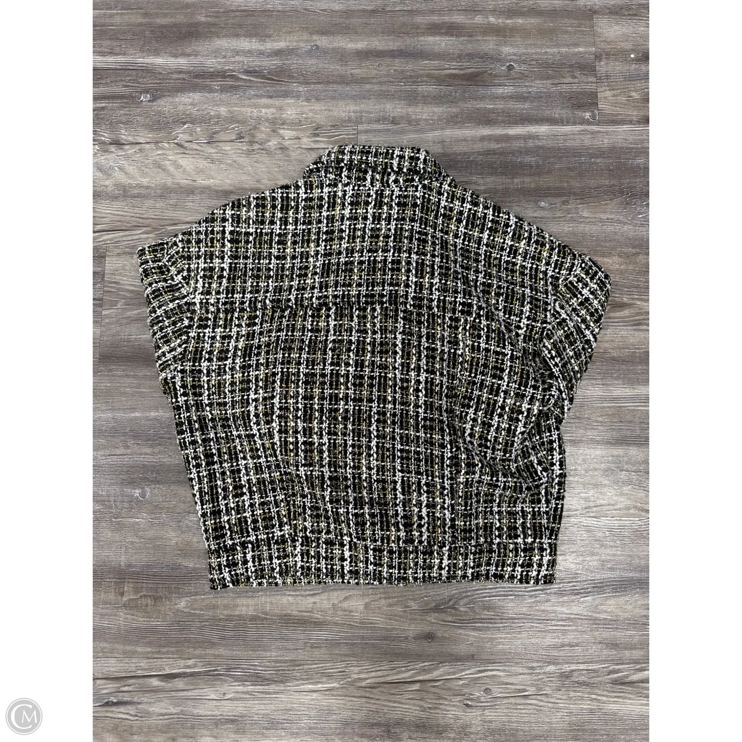 Jacket Other By Elan In Black & White, Size: S