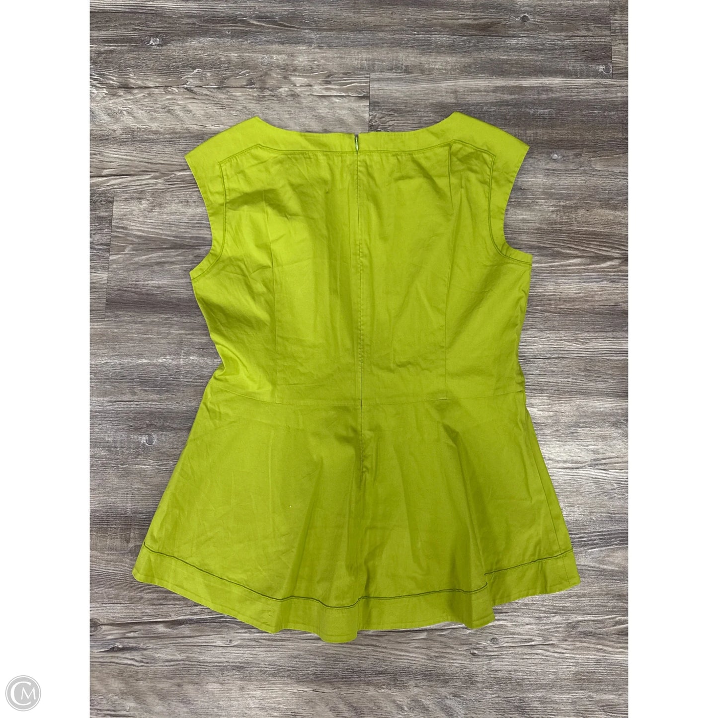 Top Sleeveless Designer By Lafayette 148 In Green, Size: 6