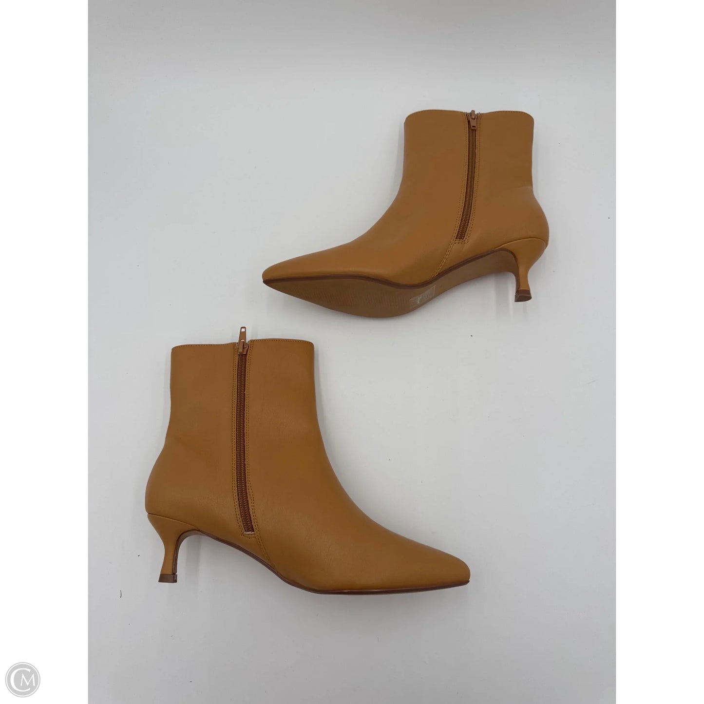Boots Ankle Heels By Journee In Beige, Size: 8.5