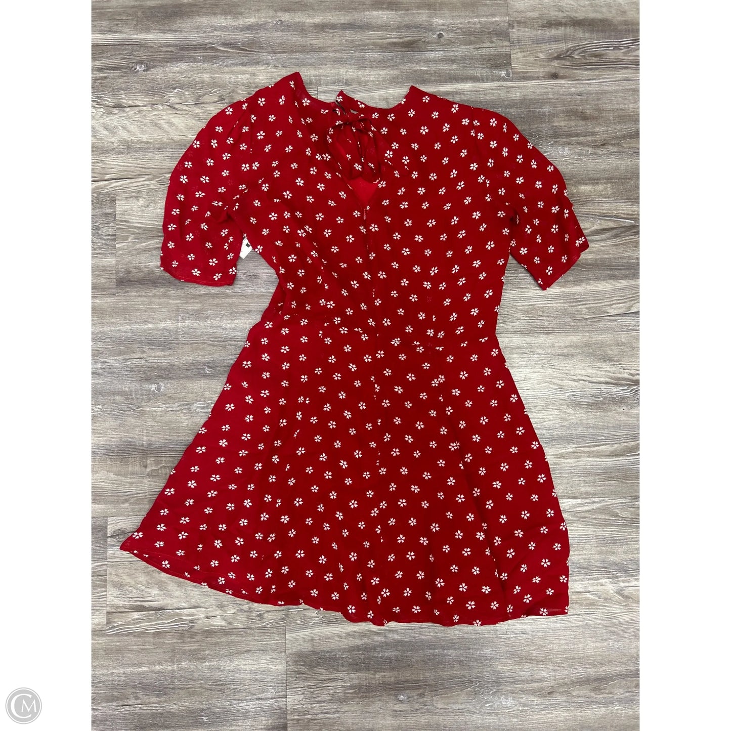 Dress Casual Midi By Reformation In Red & White, Size: M