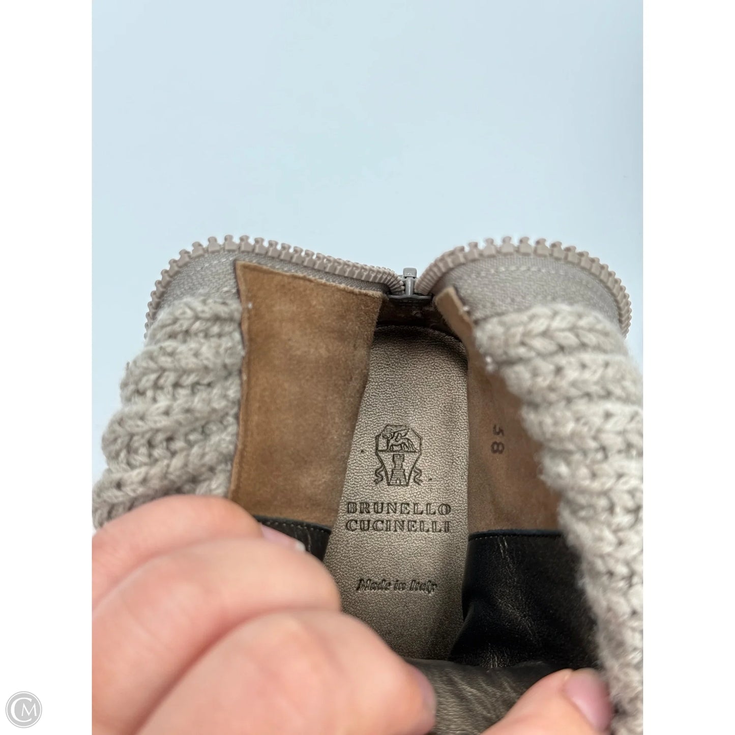Boots Designer By BRUNELLO CUCINELLI In Grey, Size: 8