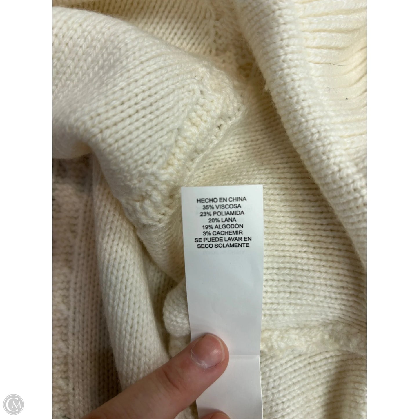 Sweater Designer By Kate Spade In Cream, Size: S