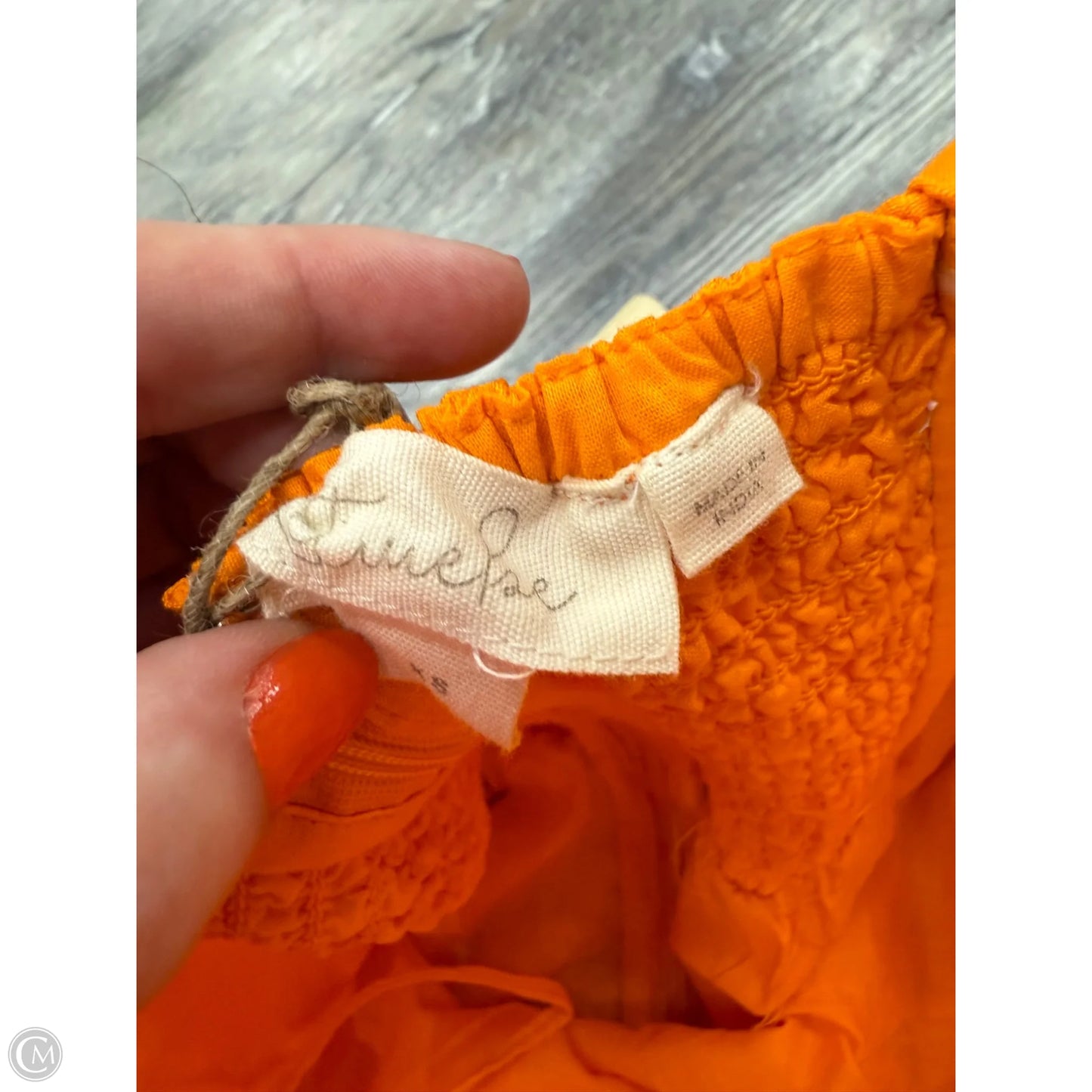 Dress Casual Midi By Let Me Be In Orange, Size: Xs