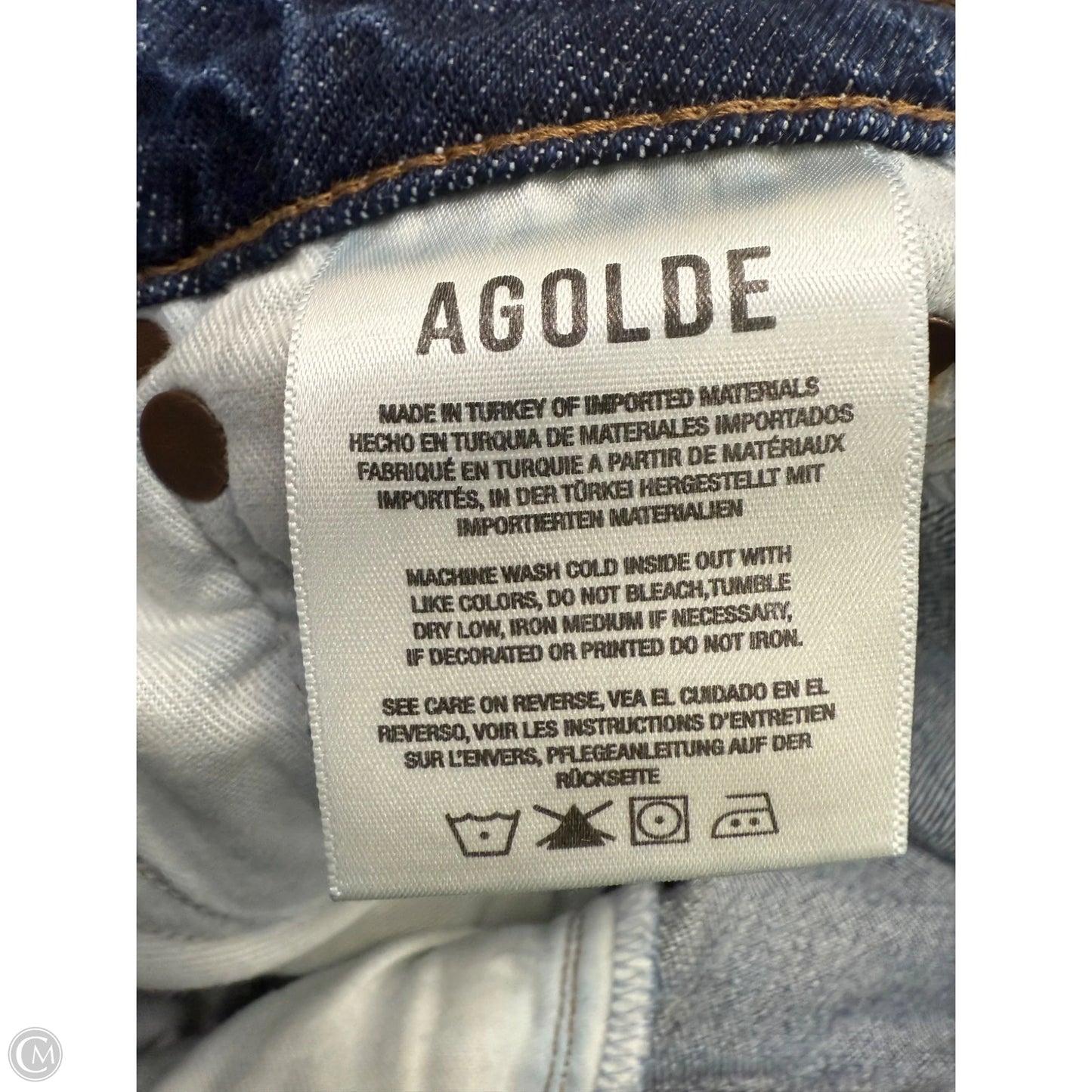 Jeans Designer By Agolde In Blue Denim, Size: 0