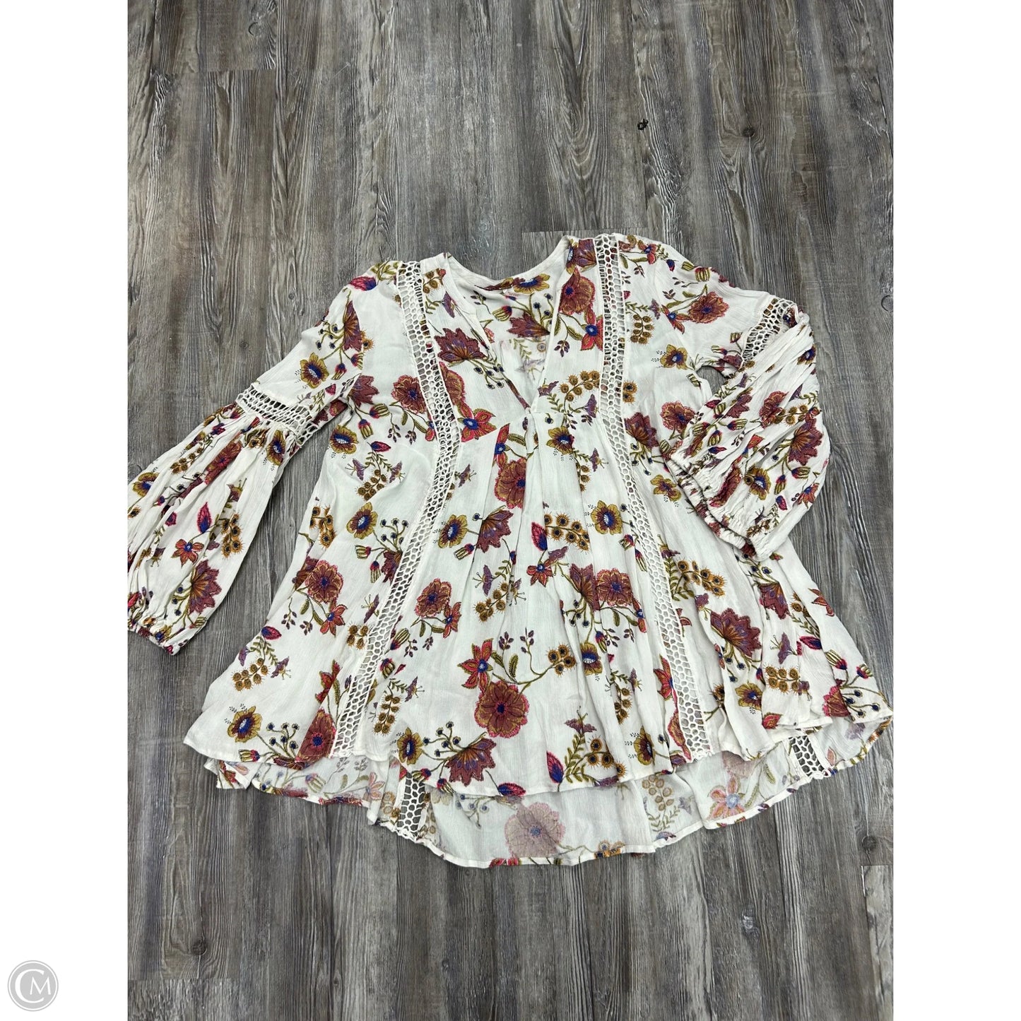 Tunic Long Sleeve By Free People In White, Size: S