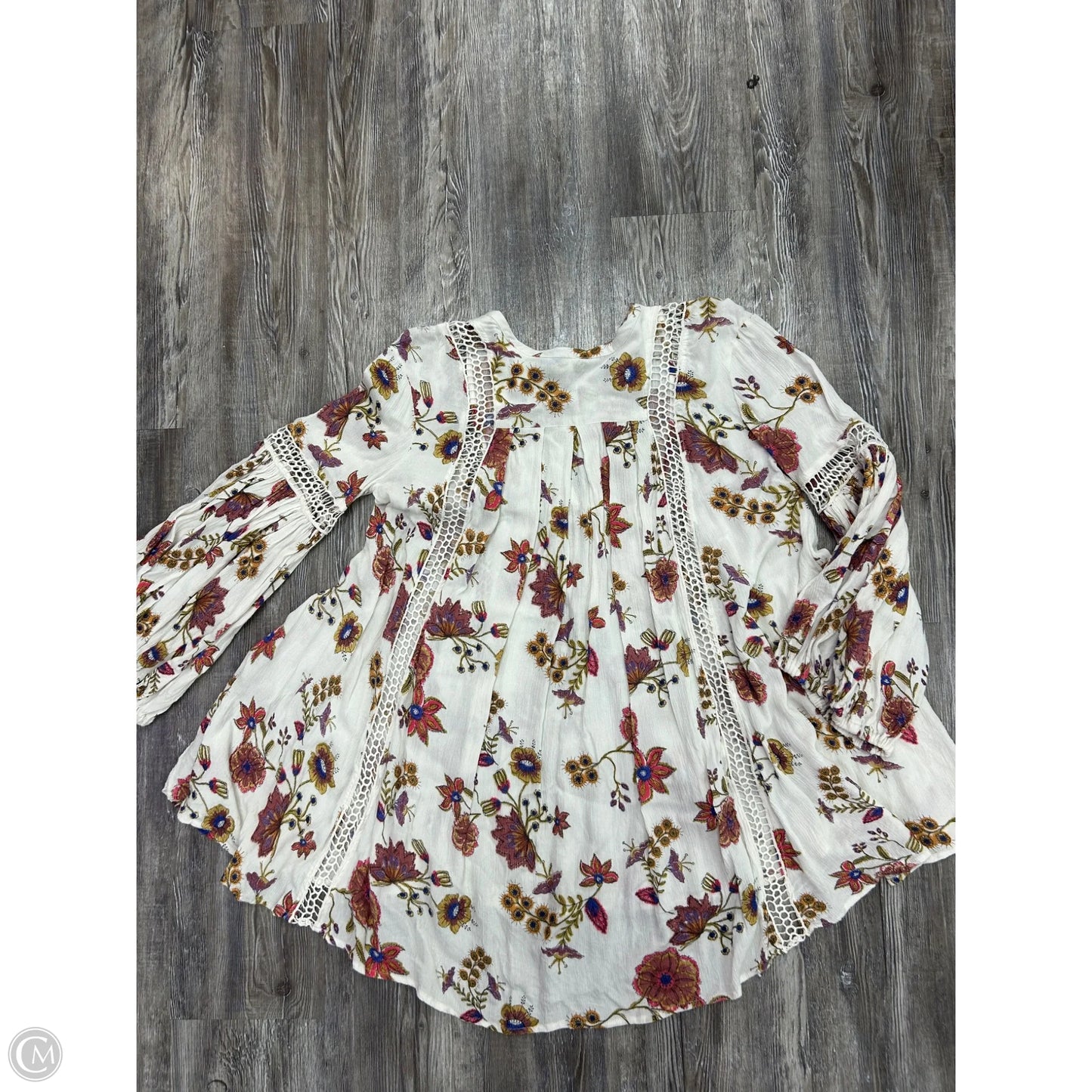 Tunic Long Sleeve By Free People In White, Size: S