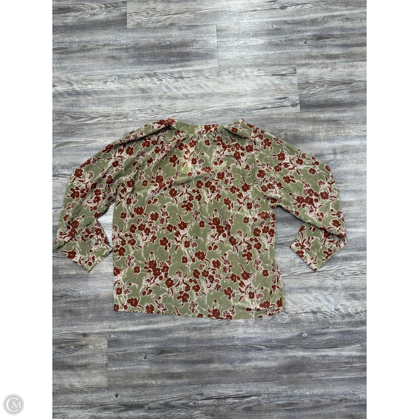 Top Long Sleeve By Bishop + Young In Green & Red, Size: L