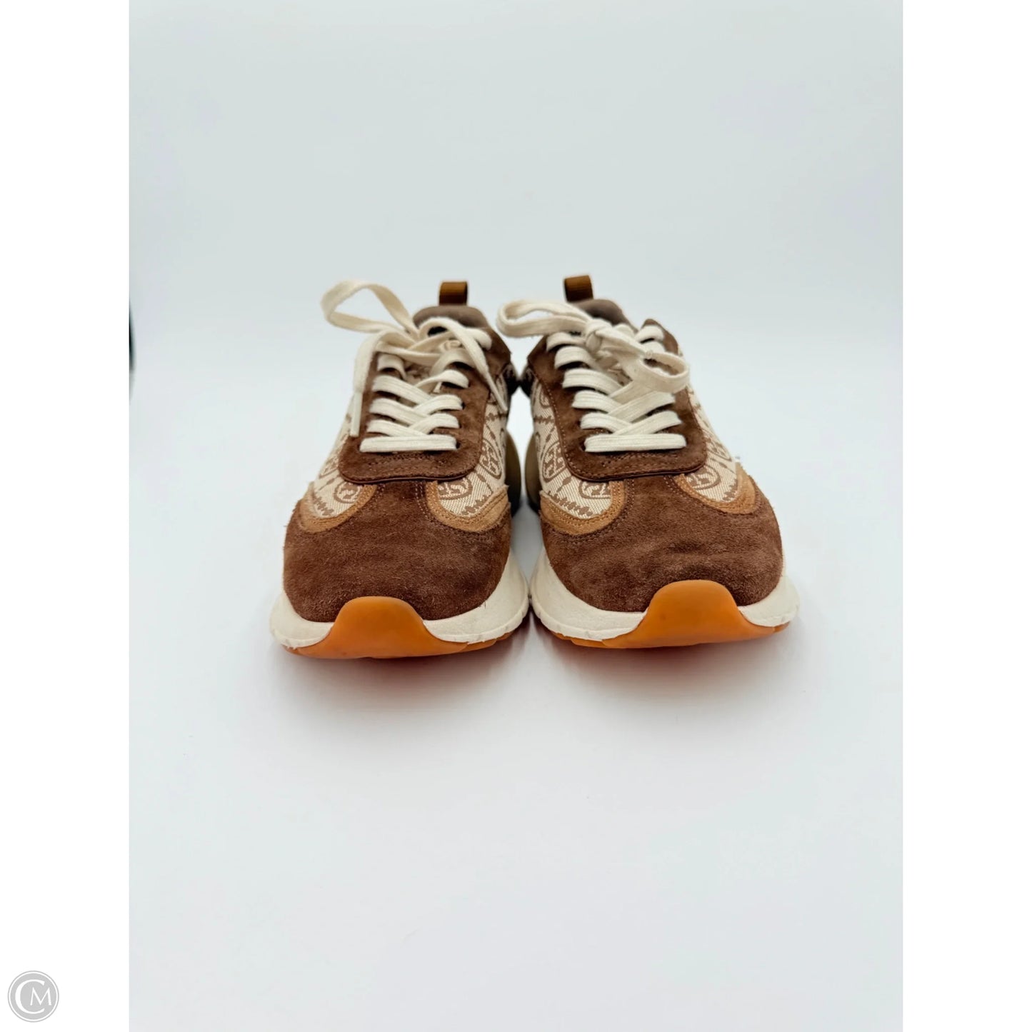 Shoes Designer By Tory Burch In Tan & White, Size: 9.5