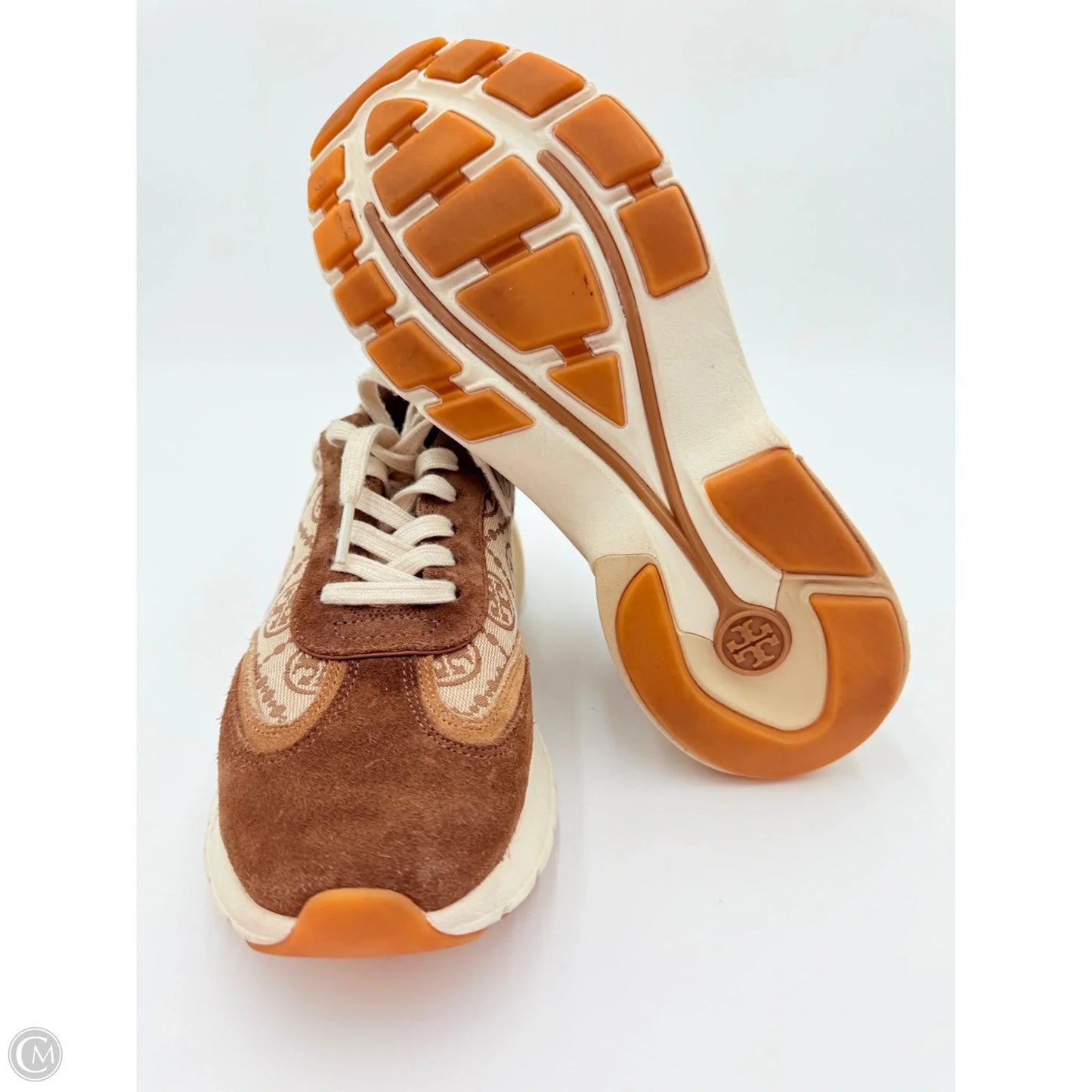 Shoes Designer By Tory Burch In Tan & White, Size: 9.5