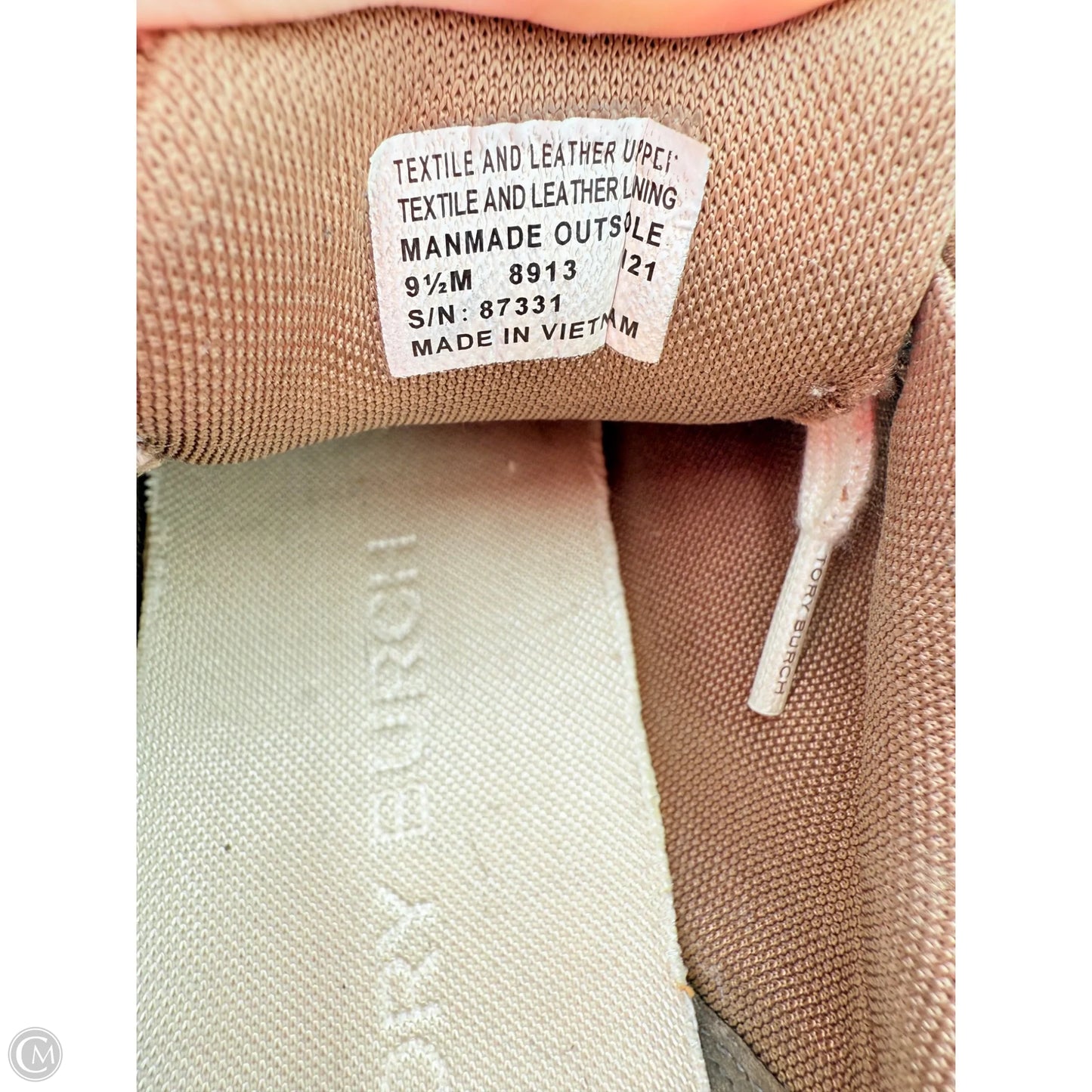 Shoes Designer By Tory Burch In Tan & White, Size: 9.5