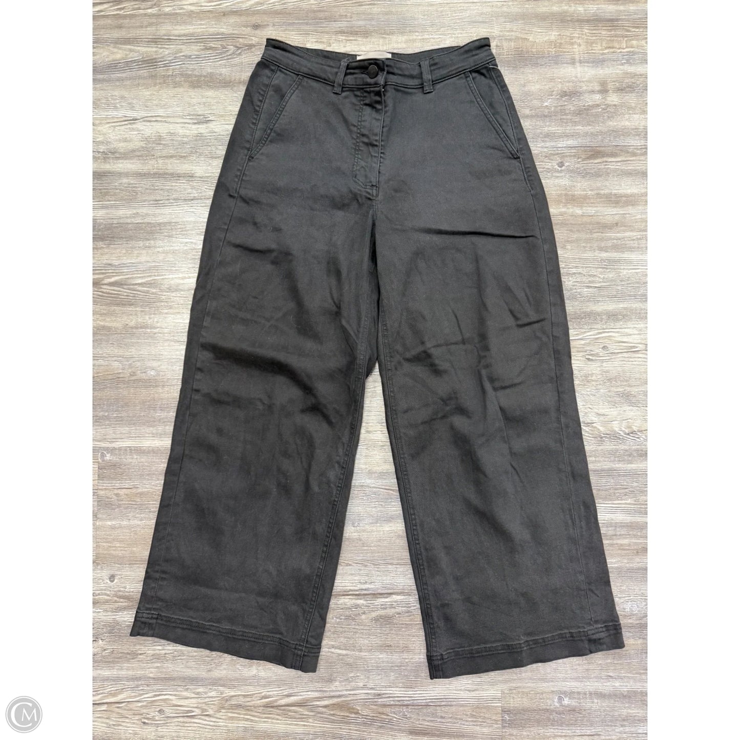 Jeans Wide Leg By Everlane In Black Denim, Size: 6