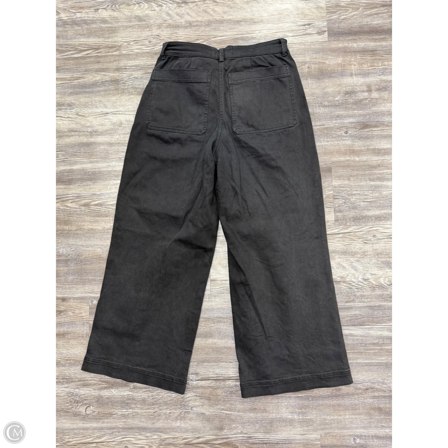 Jeans Wide Leg By Everlane In Black Denim, Size: 6