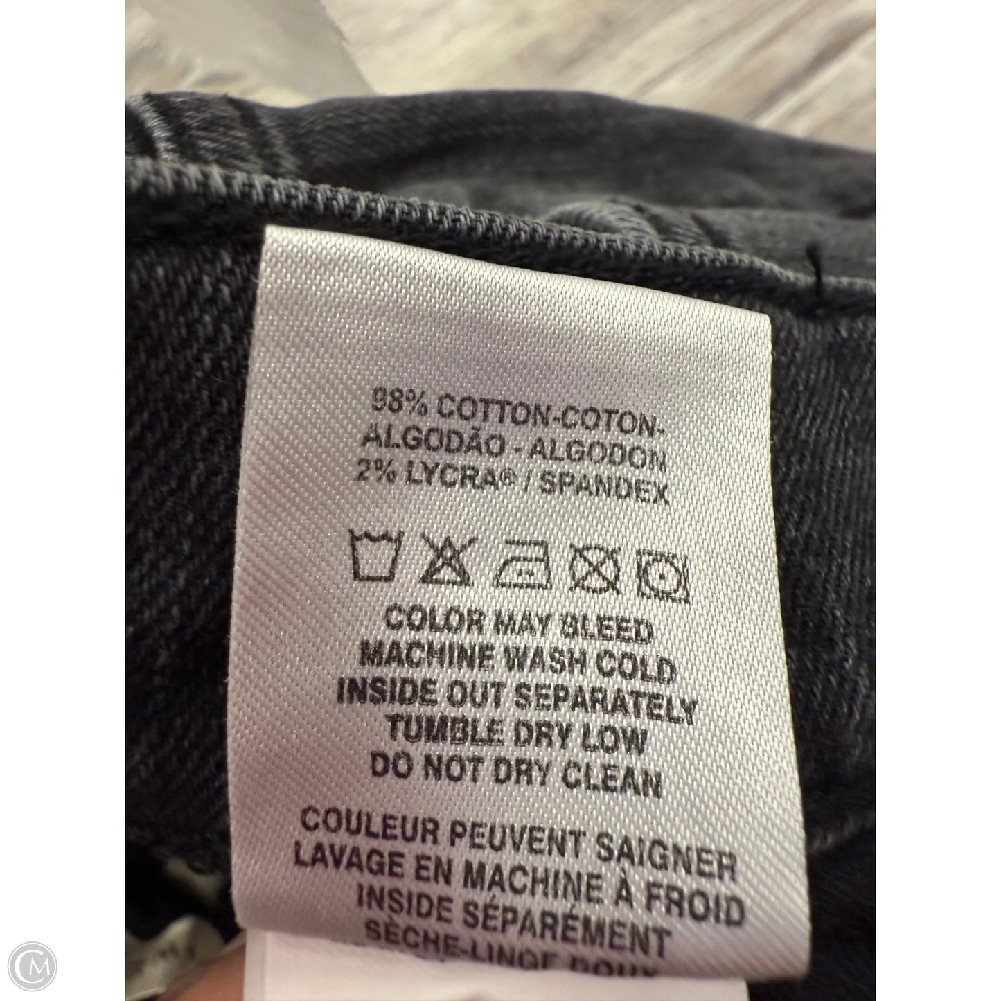 Jeans Straight By Warp+Weft In Black Denim, Size: 0