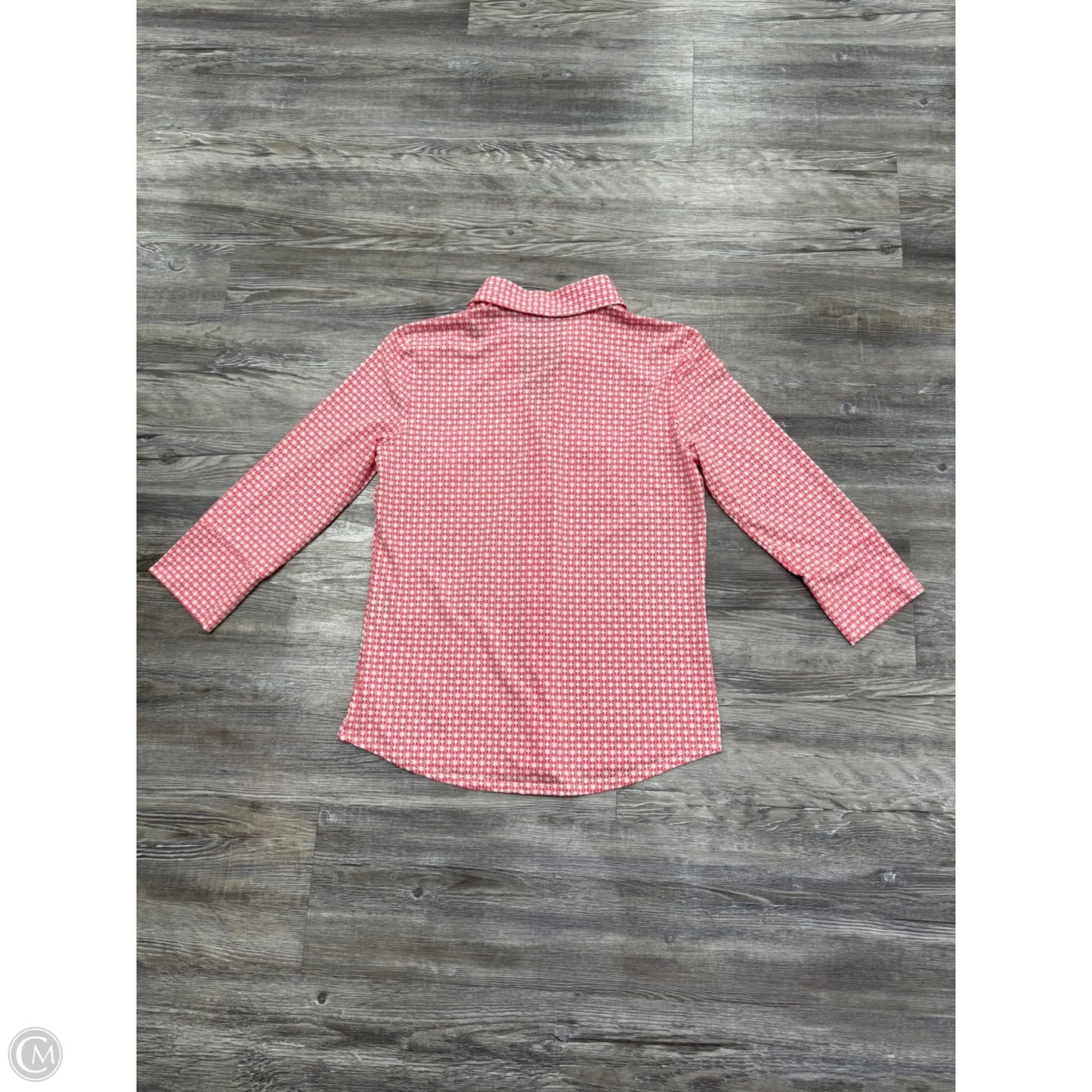 Top 3/4 Sleeve By J Mclaughlin In Pink & White, Size: Xs