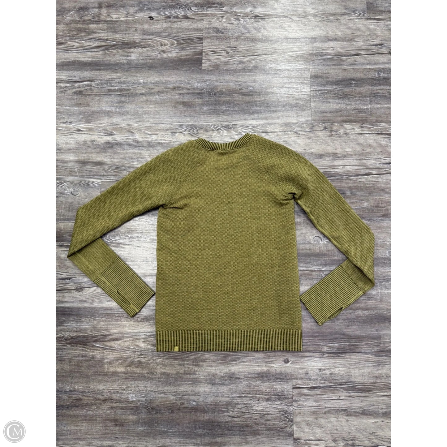 Athletic Top Long Sleeve Crewneck By Lululemon In Green, Size: M