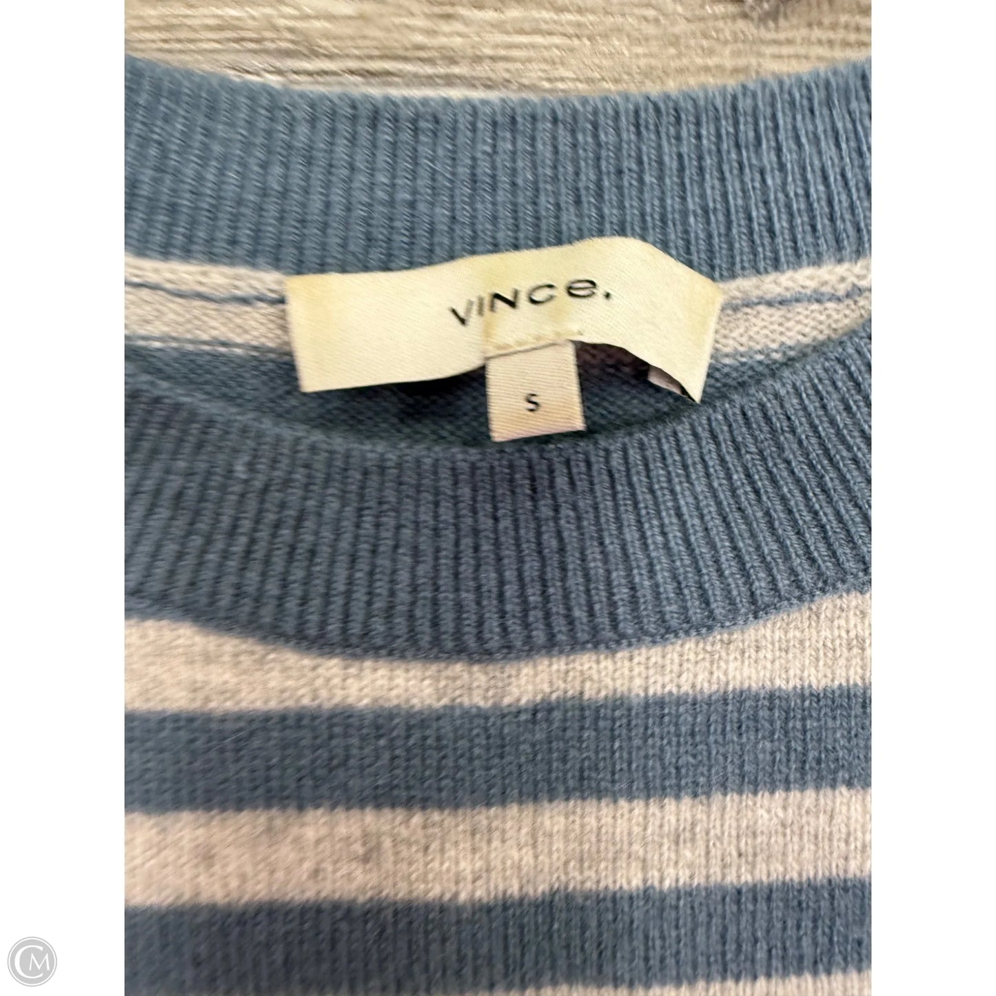Sweater Cashmere By Vince In Blue & Grey, Size: S