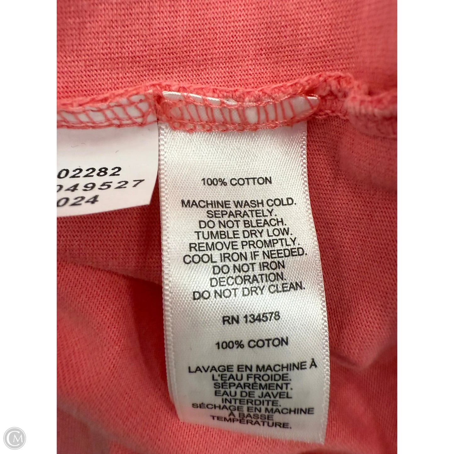 Top Short Sleeve By Vineyard Vines In Pink & White, Size: Xl
