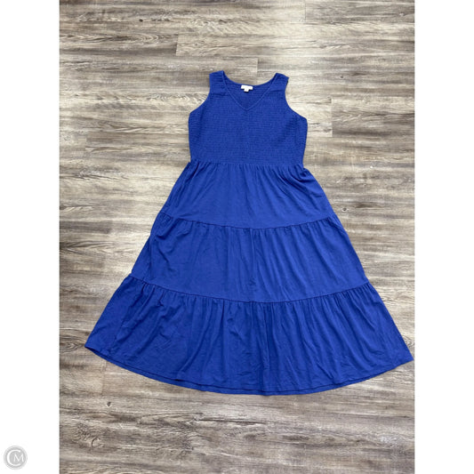 Dress Casual Midi By J. Jill In Blue, Size: M