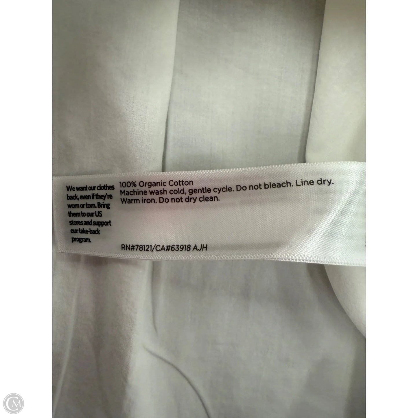 Top 3/4 Sleeve By Eileen Fisher In White, Size: Xs