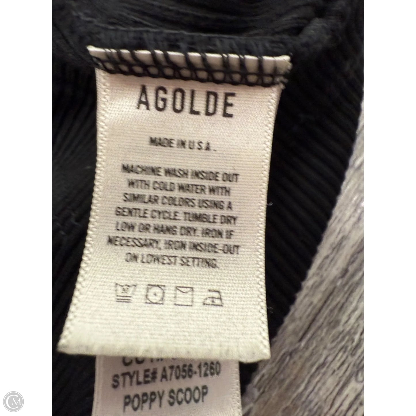 Tank Top By Agolde In Black, Size: L
