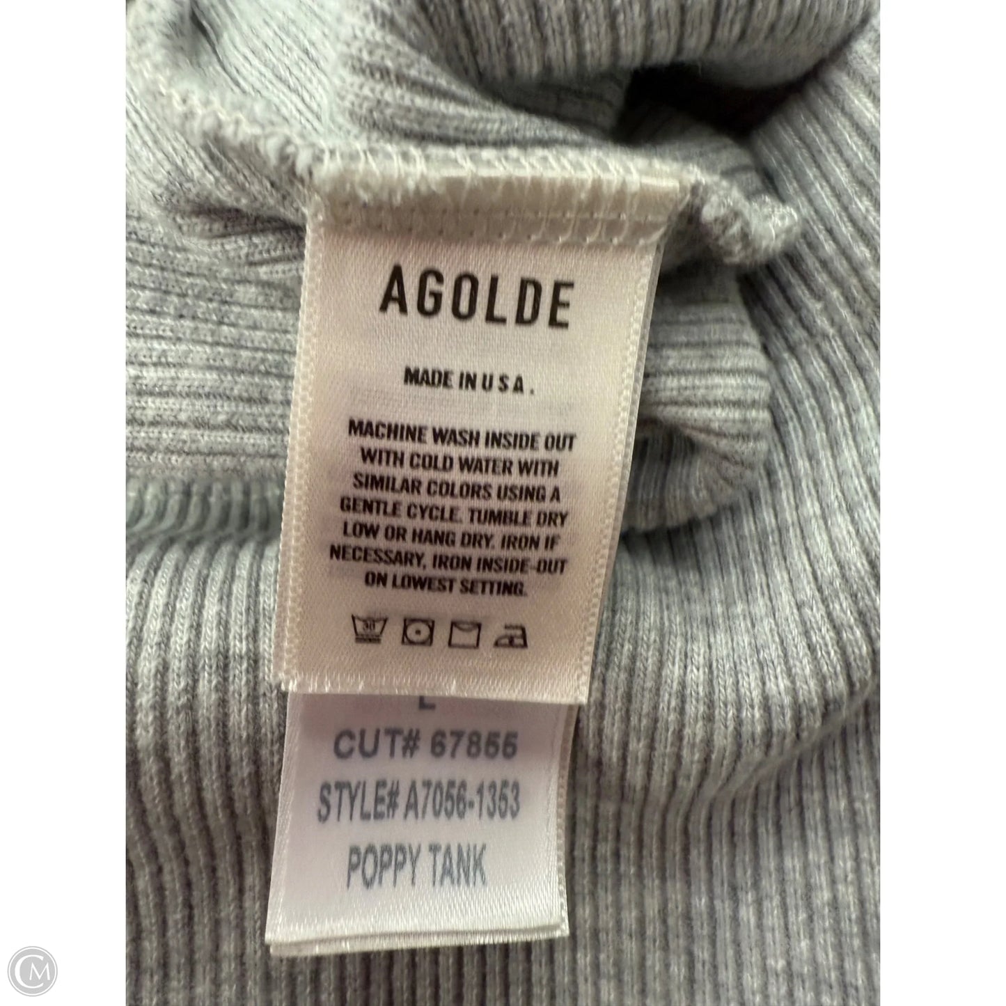 Tank Top By Agolde In Grey, Size: L