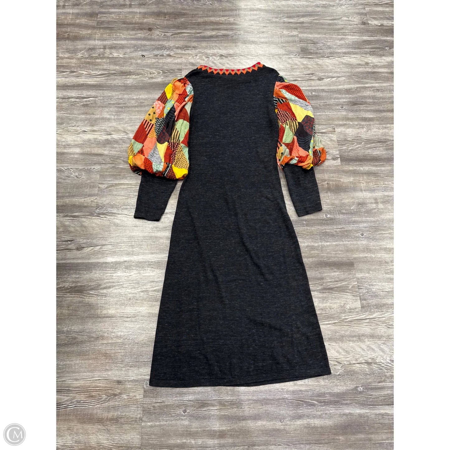 Dress Casual Maxi By Anthropologie In Grey & Orange, Size: M