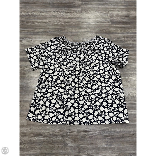 Top Short Sleeve By Talbots In White, Size: 3x