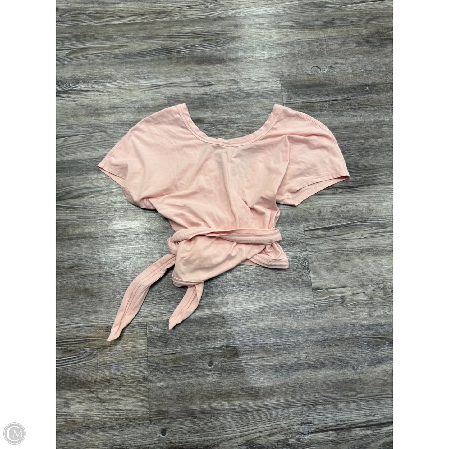 Athletic Top Short Sleeve By Lululemon In Pink, Size: L