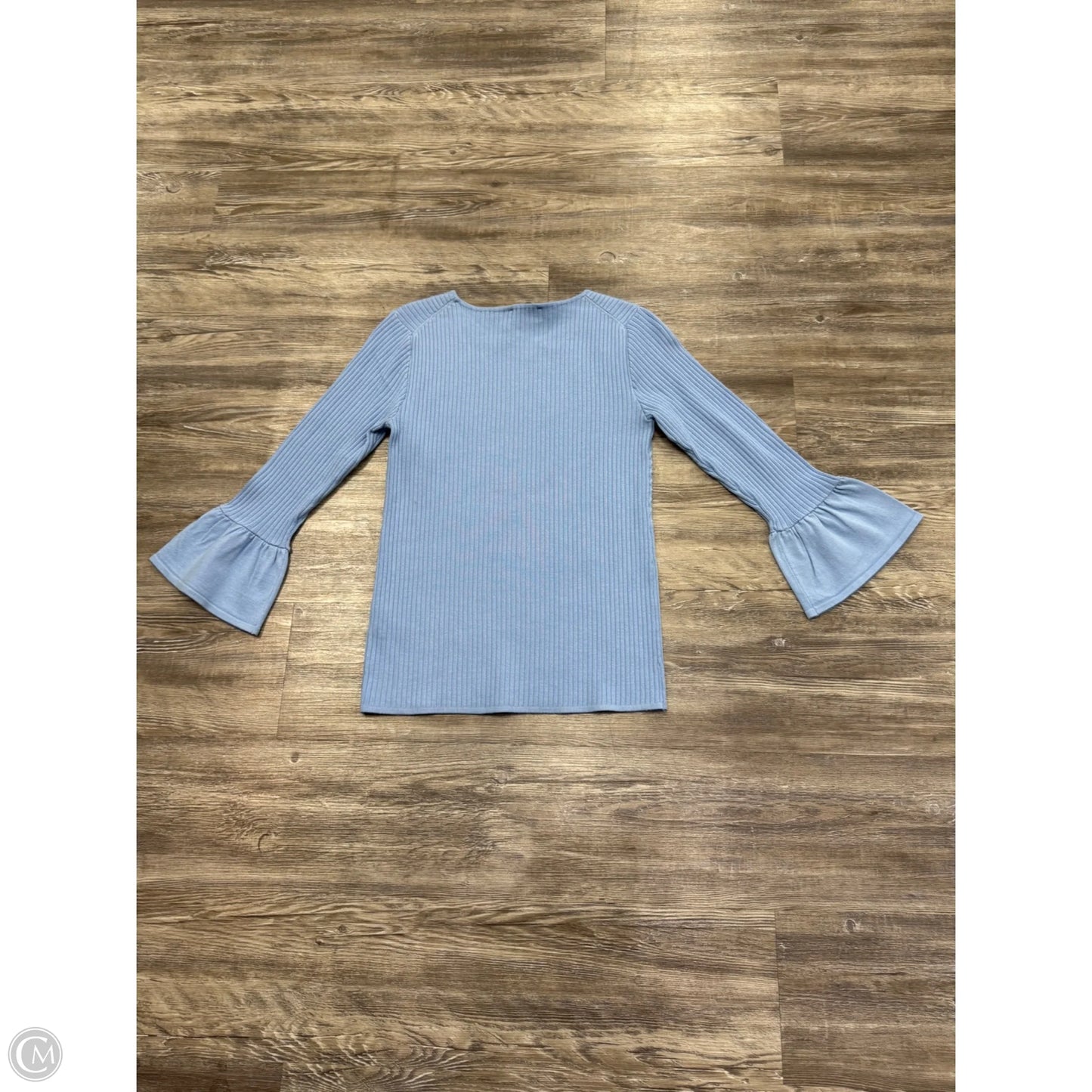 Top Long Sleeve Designer By Karl Lagerfeld In Blue, Size: S
