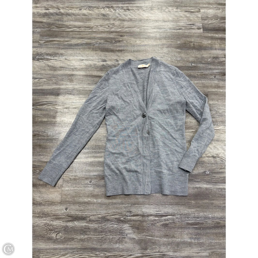 Sweater Cardigan Designer By Tory Burch In Grey, Size: M