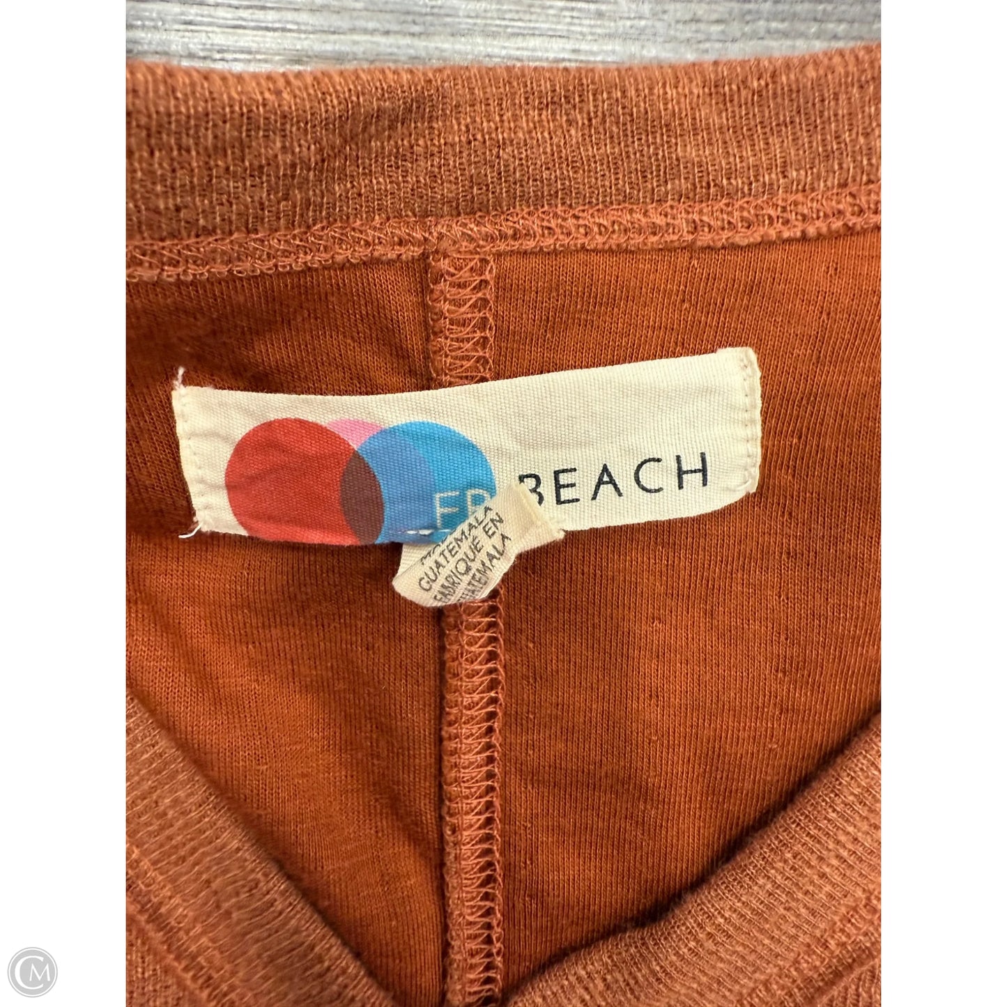 Tunic Short Sleeve By Free People In Orange, Size: S