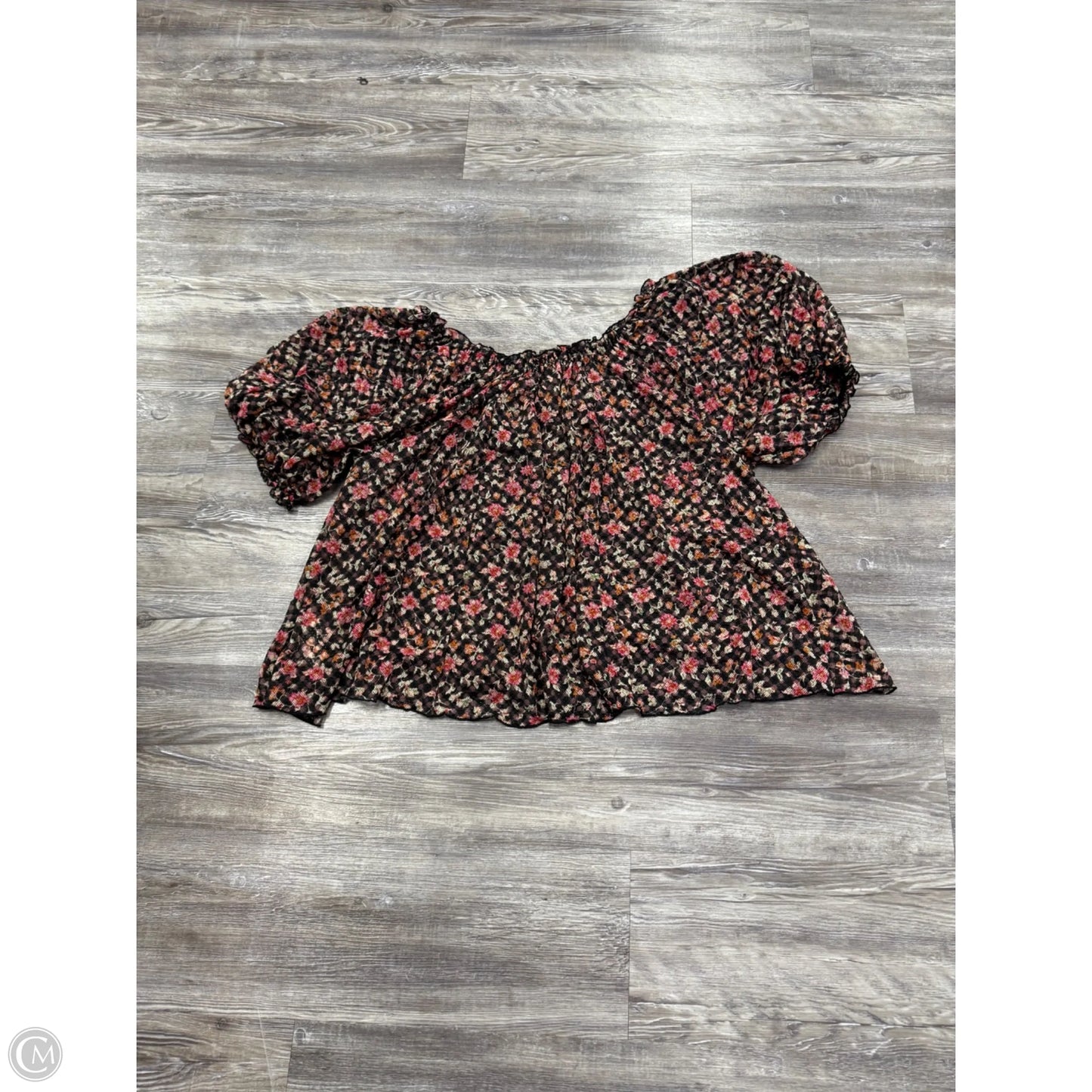 Top Short Sleeve By Free People In Black, Size: Xl