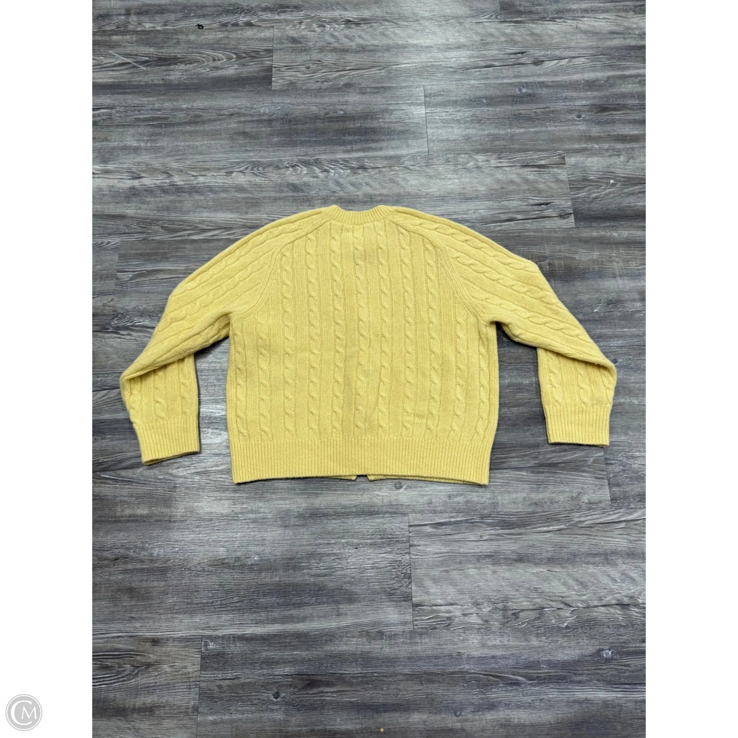 Sweater Cardigan By Cma In Yellow, Size: M