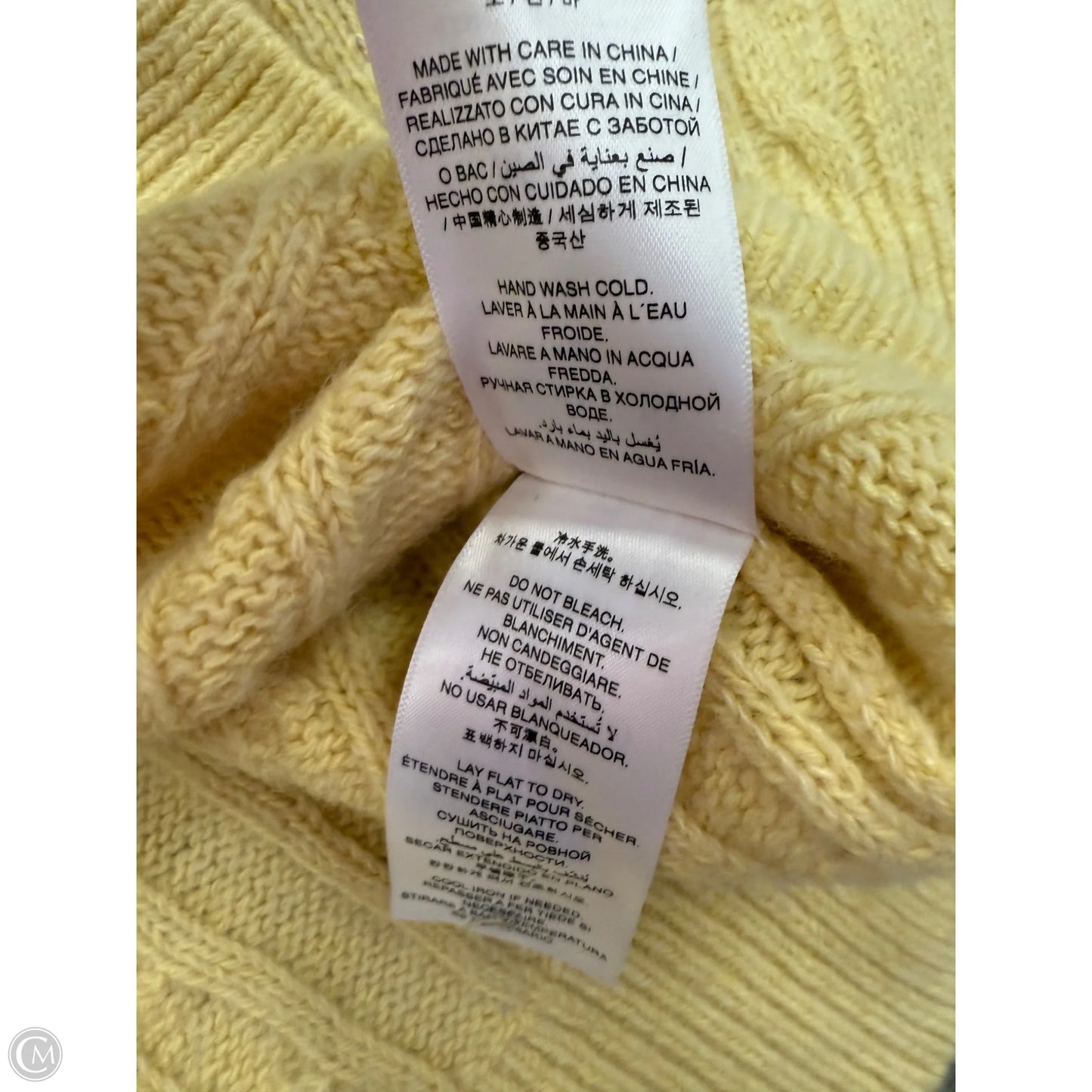 Sweater Cardigan By Cma In Yellow, Size: M