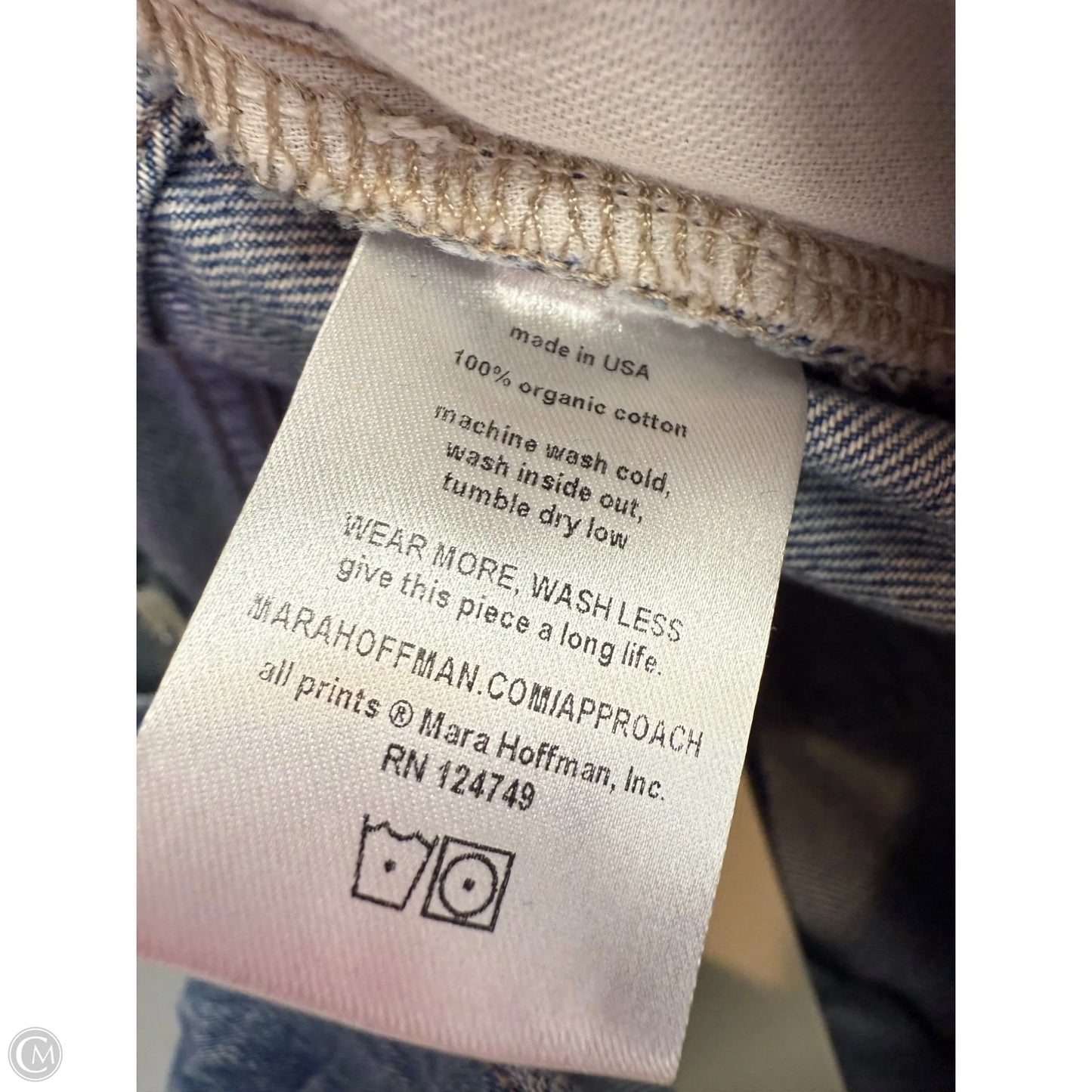 Jeans Straight By Mara Hoffman In Blue Denim, Size: 8