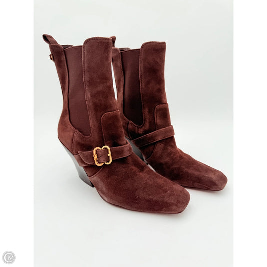 Boots Ankle Heels By Sam Edelman In Brown, Size: 8.5