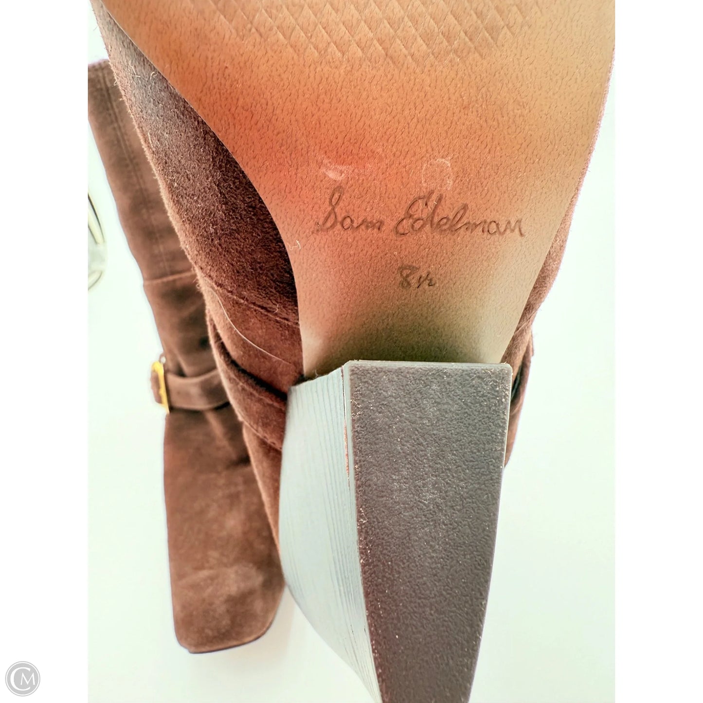 Boots Ankle Heels By Sam Edelman In Brown, Size: 8.5