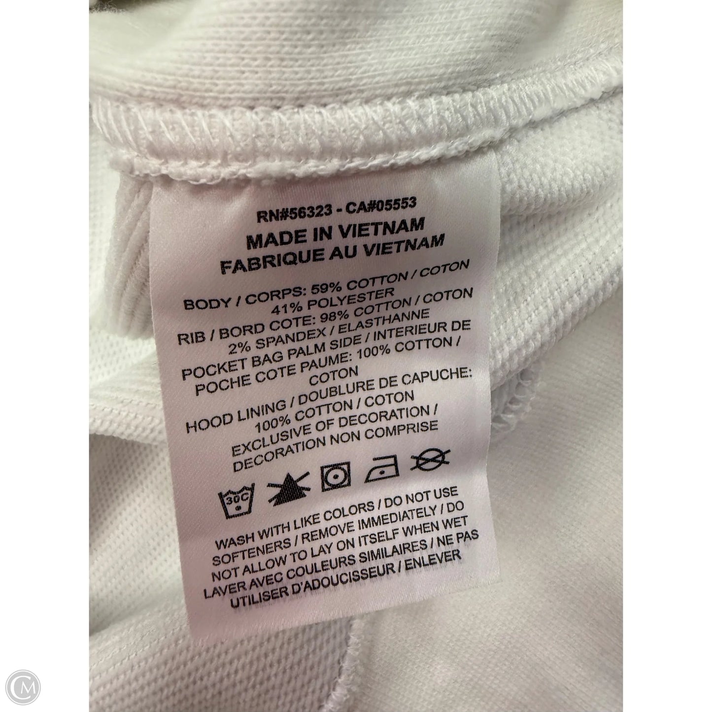 Athletic Sweatshirt Hoodie By Nike Apparel In White, Size: M