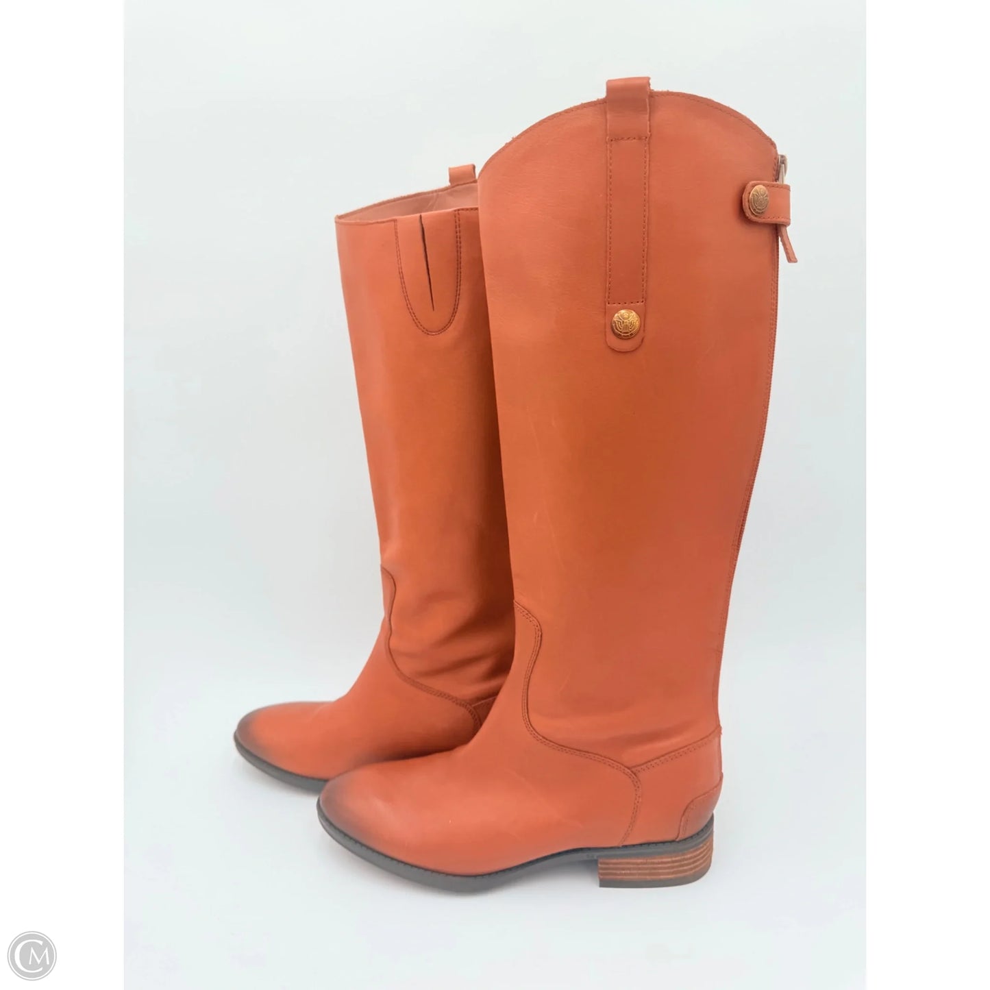 Boots Mid-calf Heels By Sam Edelman In Brown, Size: 9
