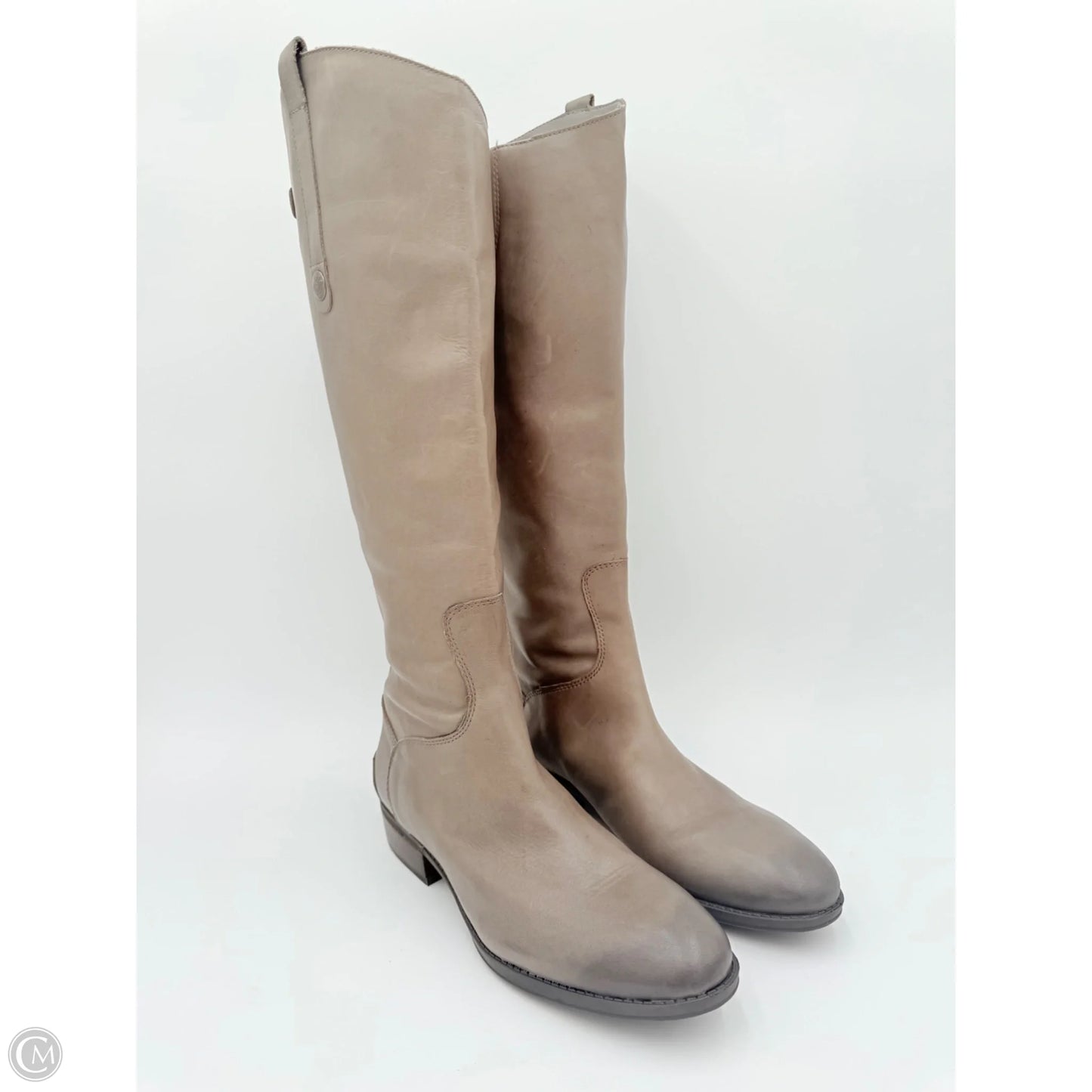 Boots Mid-calf Heels By Sam Edelman In Grey, Size: 8.5