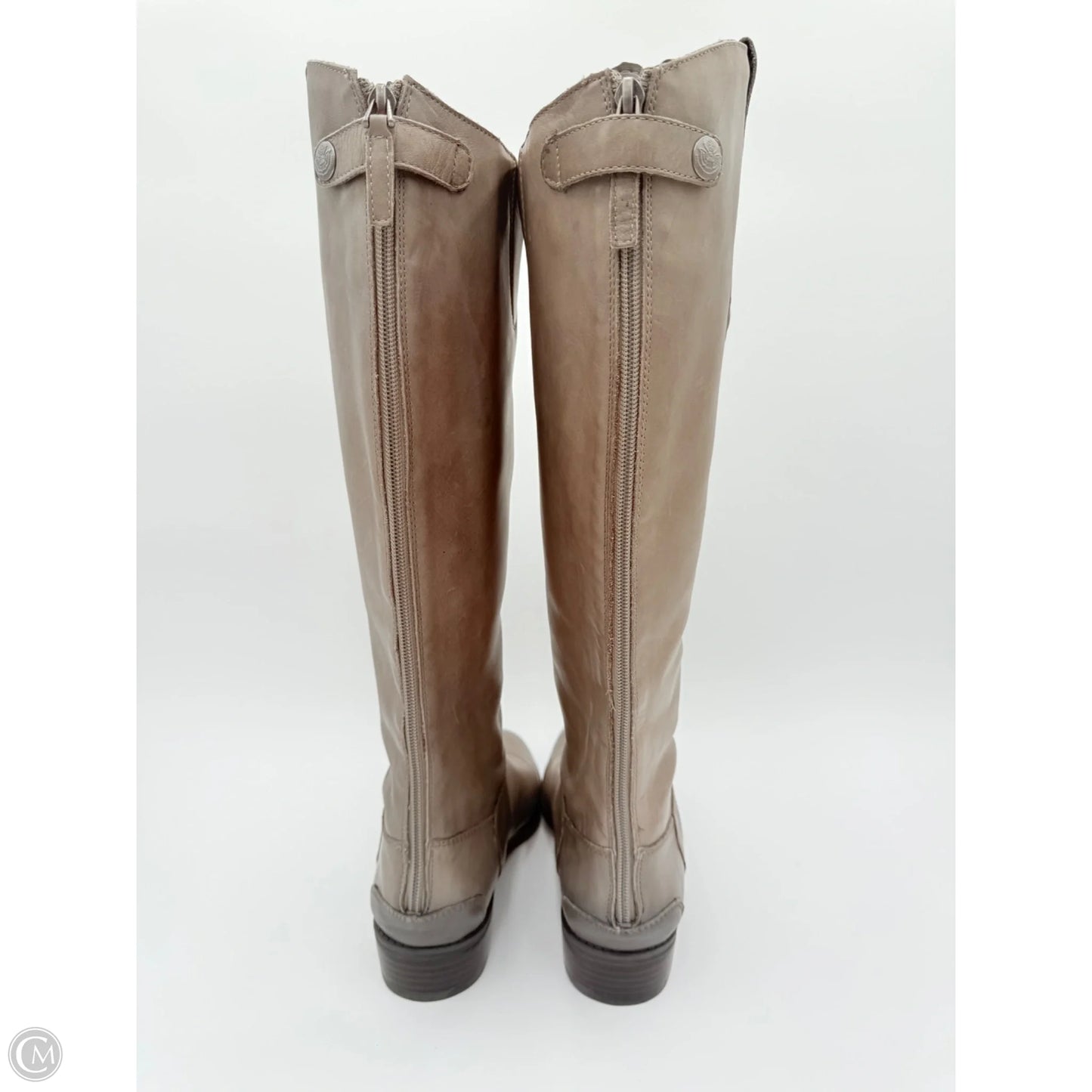 Boots Mid-calf Heels By Sam Edelman In Grey, Size: 8.5